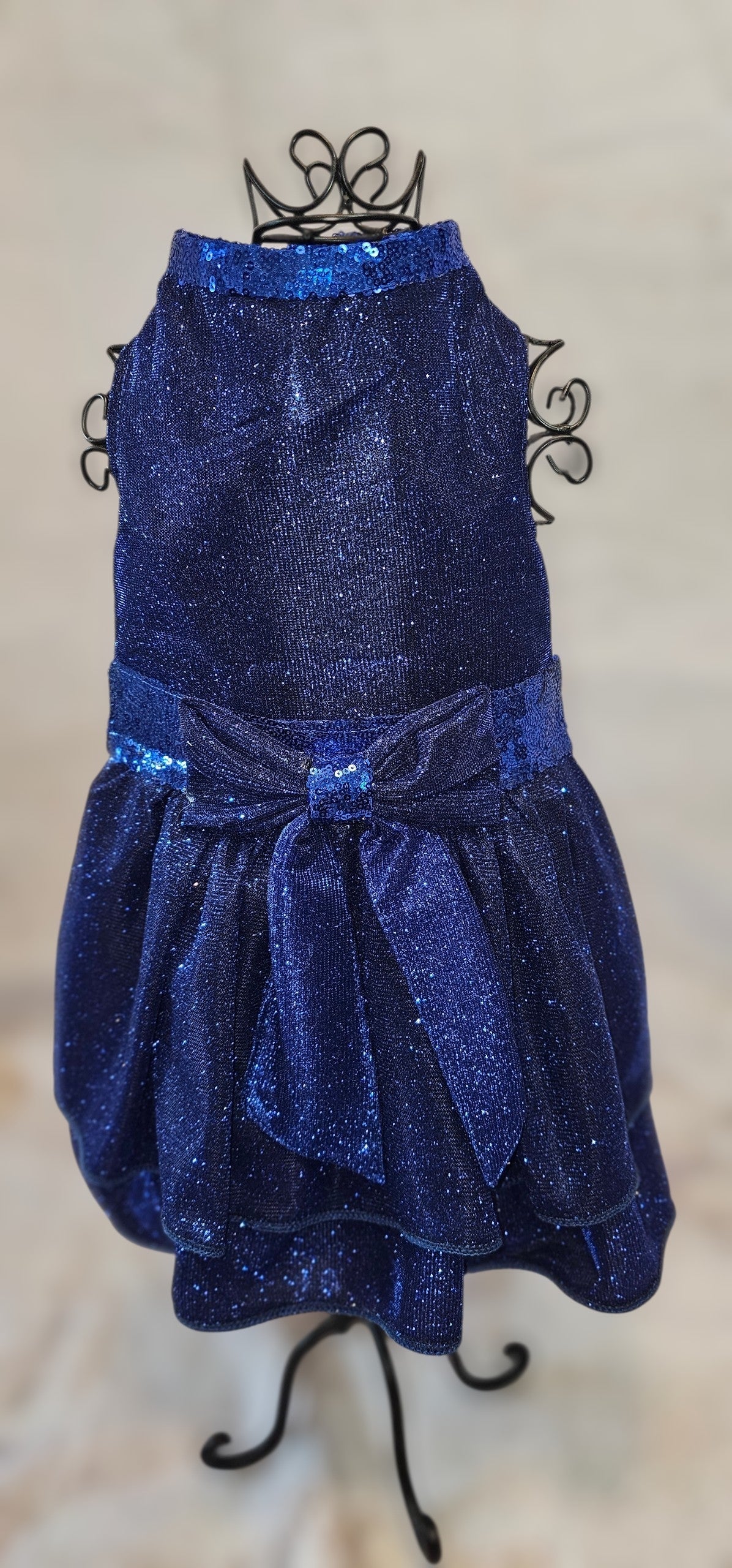 Glitter metallic lurex bridesmaid pet dress, special occasion dog dress