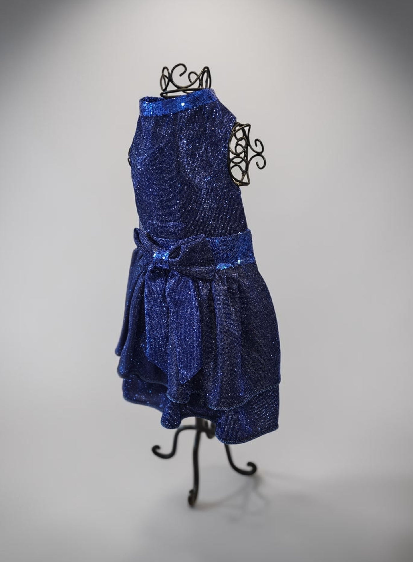 Glitter metallic lurex bridesmaid pet dress, special occasion dog dress