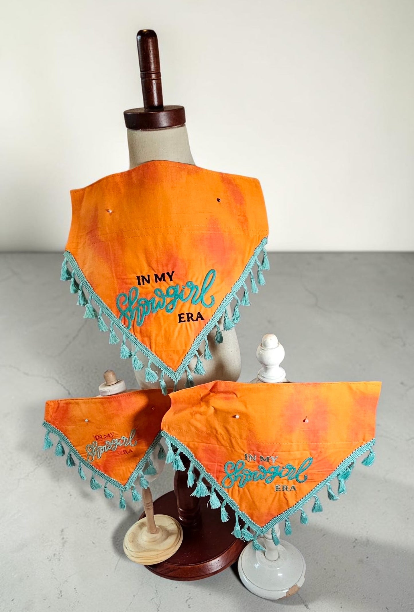 Showgirl era tassel bandana, life of a showgirl pet bandana, slip on dog bandana