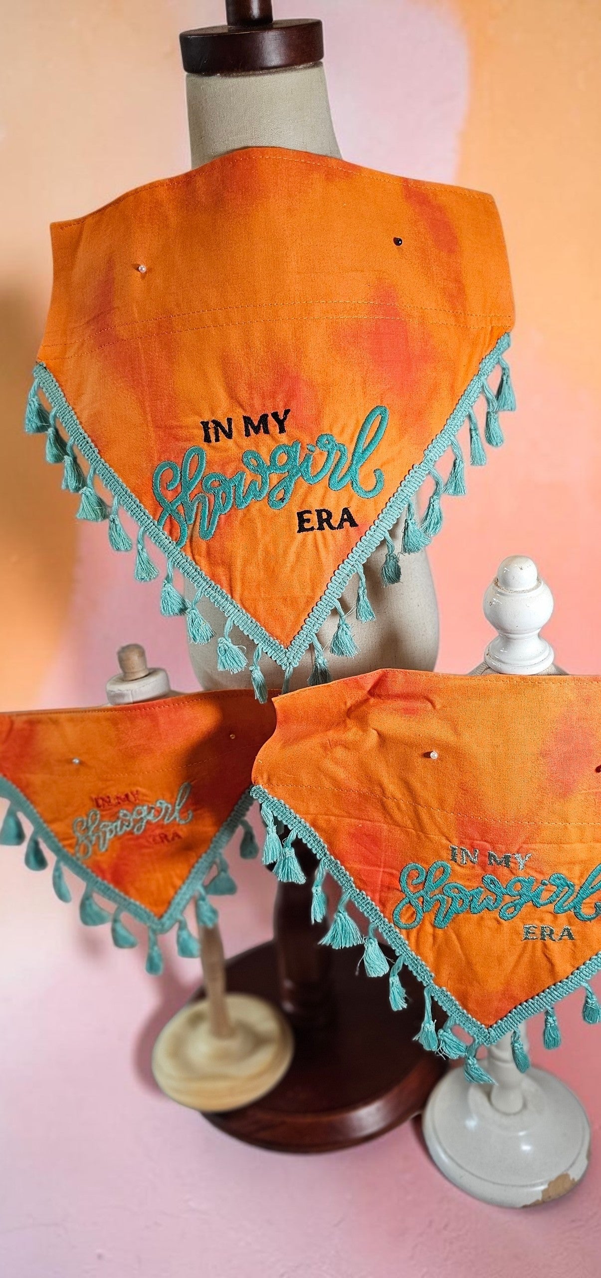 Showgirl era tassel bandana, life of a showgirl pet bandana, slip on dog bandana
