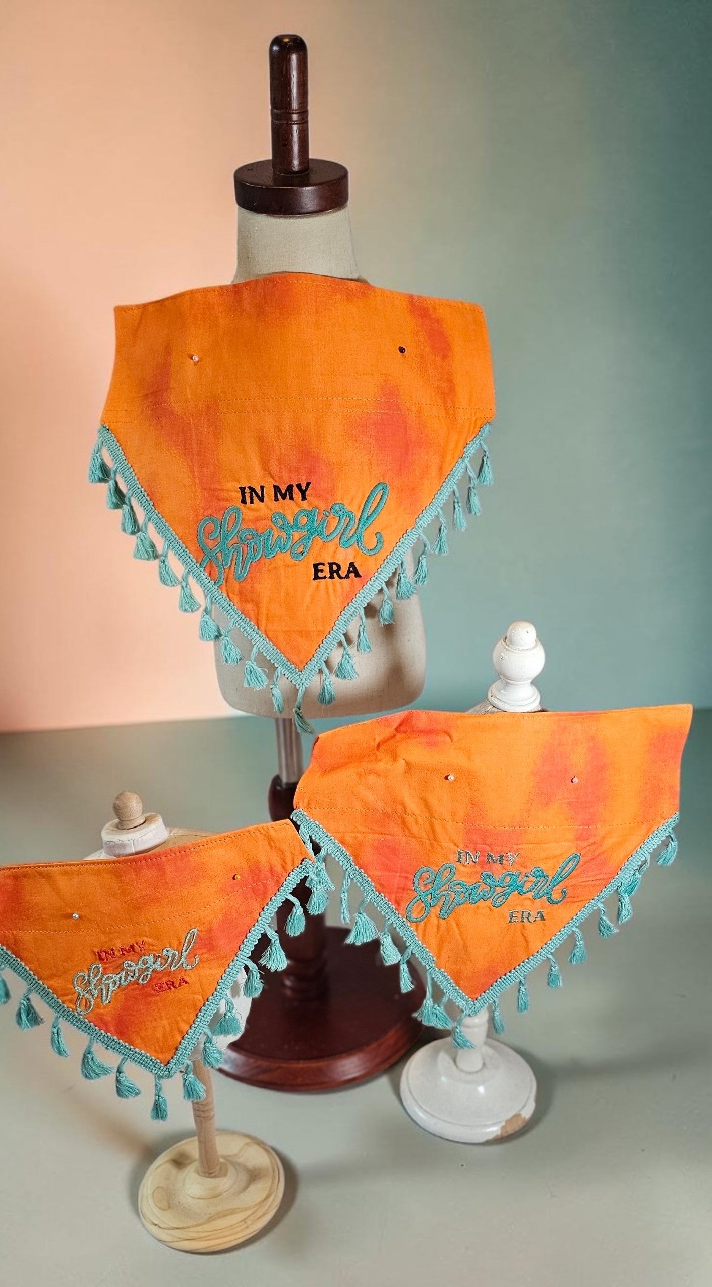 Showgirl era tassel bandana, life of a showgirl pet bandana, slip on dog bandana