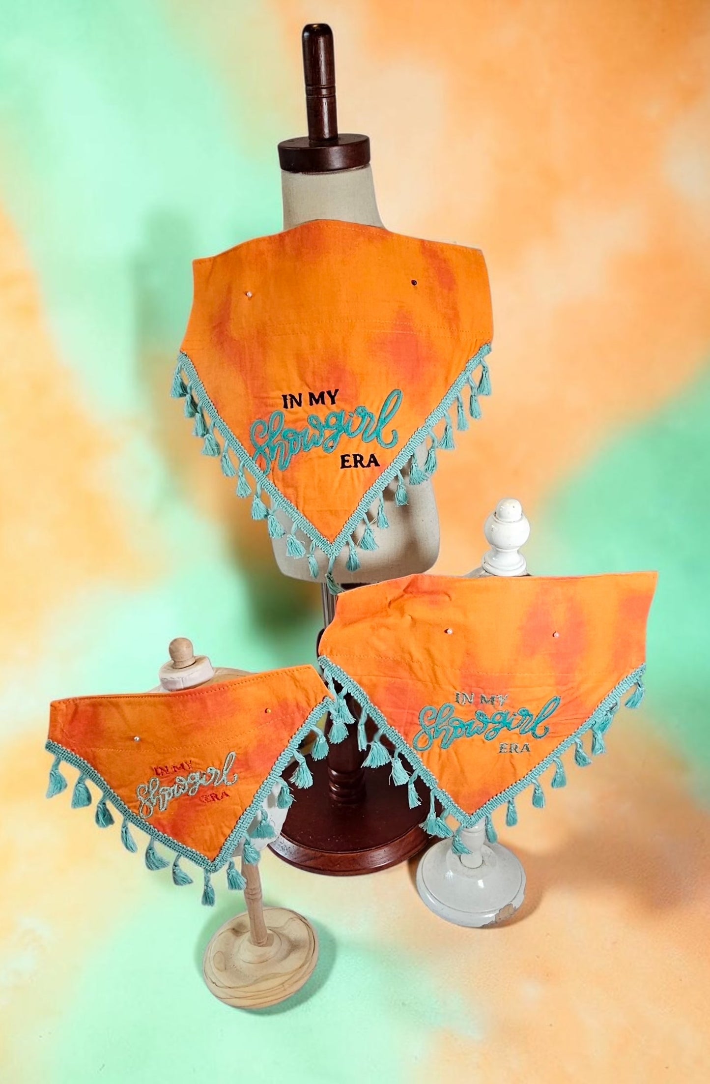 Showgirl era tassel bandana, life of a showgirl pet bandana, slip on dog bandana