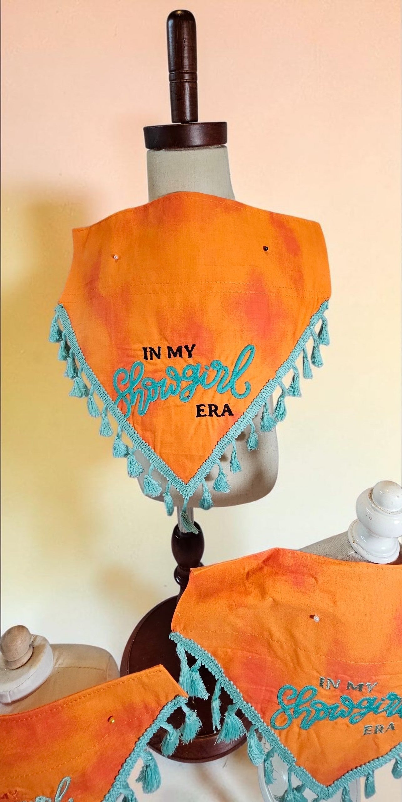 Showgirl era tassel bandana, life of a showgirl pet bandana, slip on dog bandana