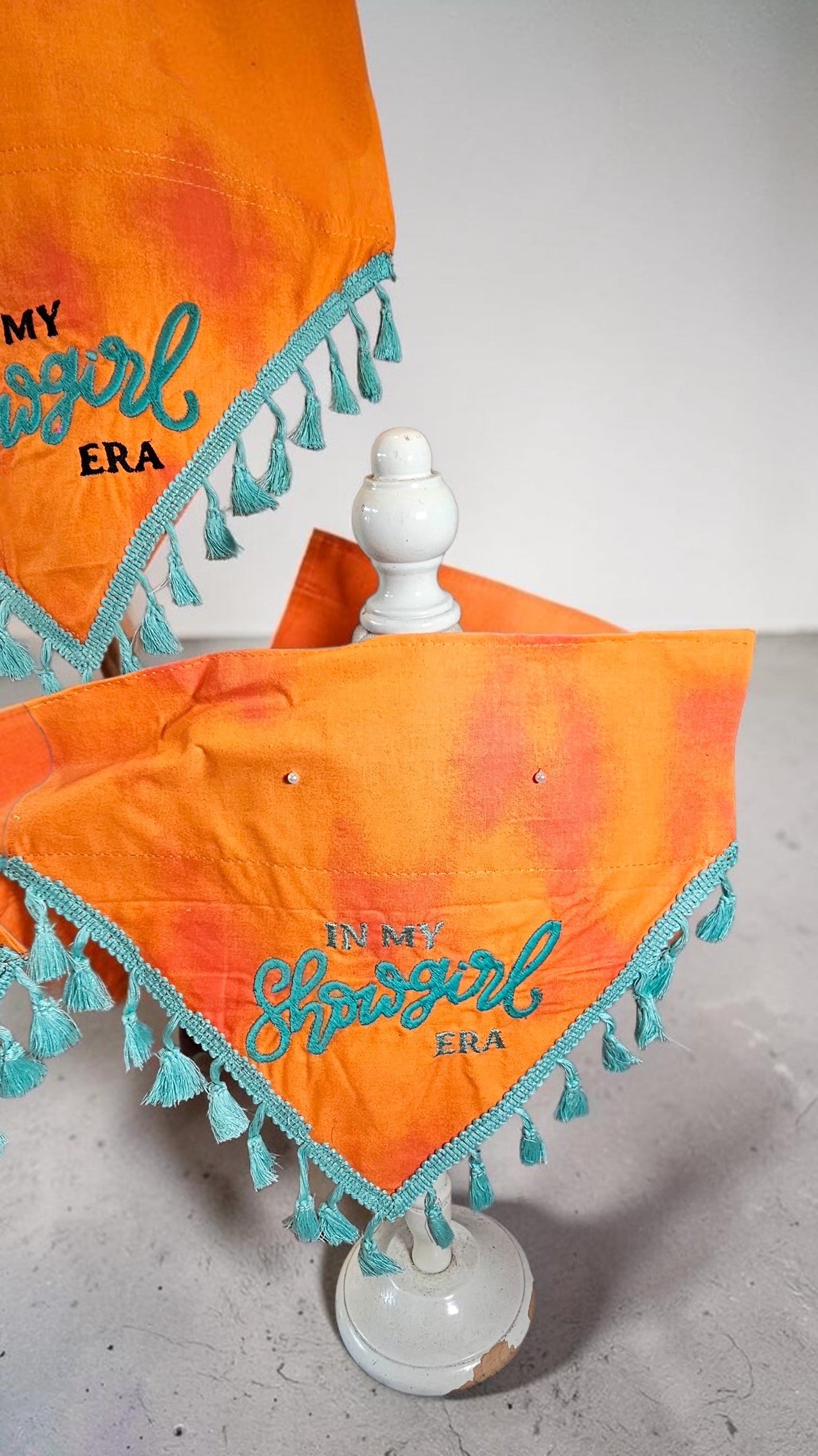Showgirl era tassel bandana, life of a showgirl pet bandana, slip on dog bandana