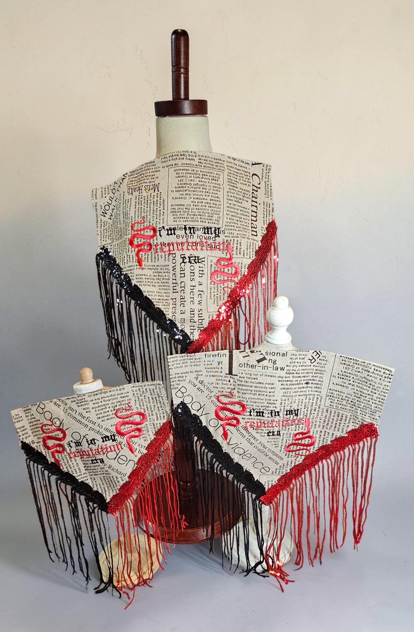 Reputation era pet bandana, sequin fringe pet bandana, newspaper print bandana, embroider pet bandana
