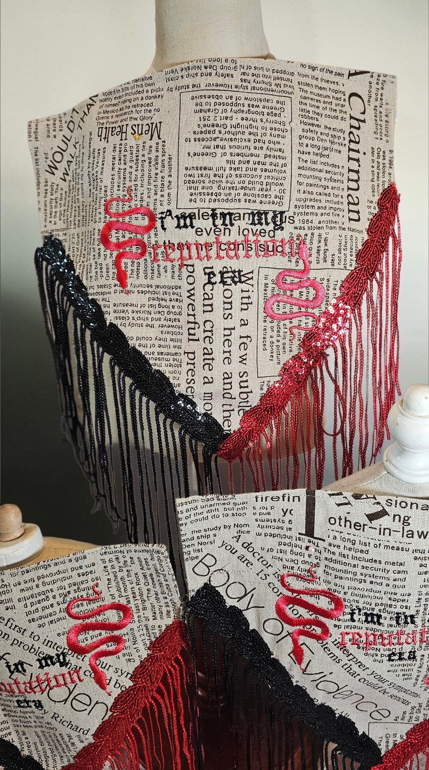 Reputation era pet bandana, sequin fringe pet bandana, newspaper print bandana, embroider pet bandana