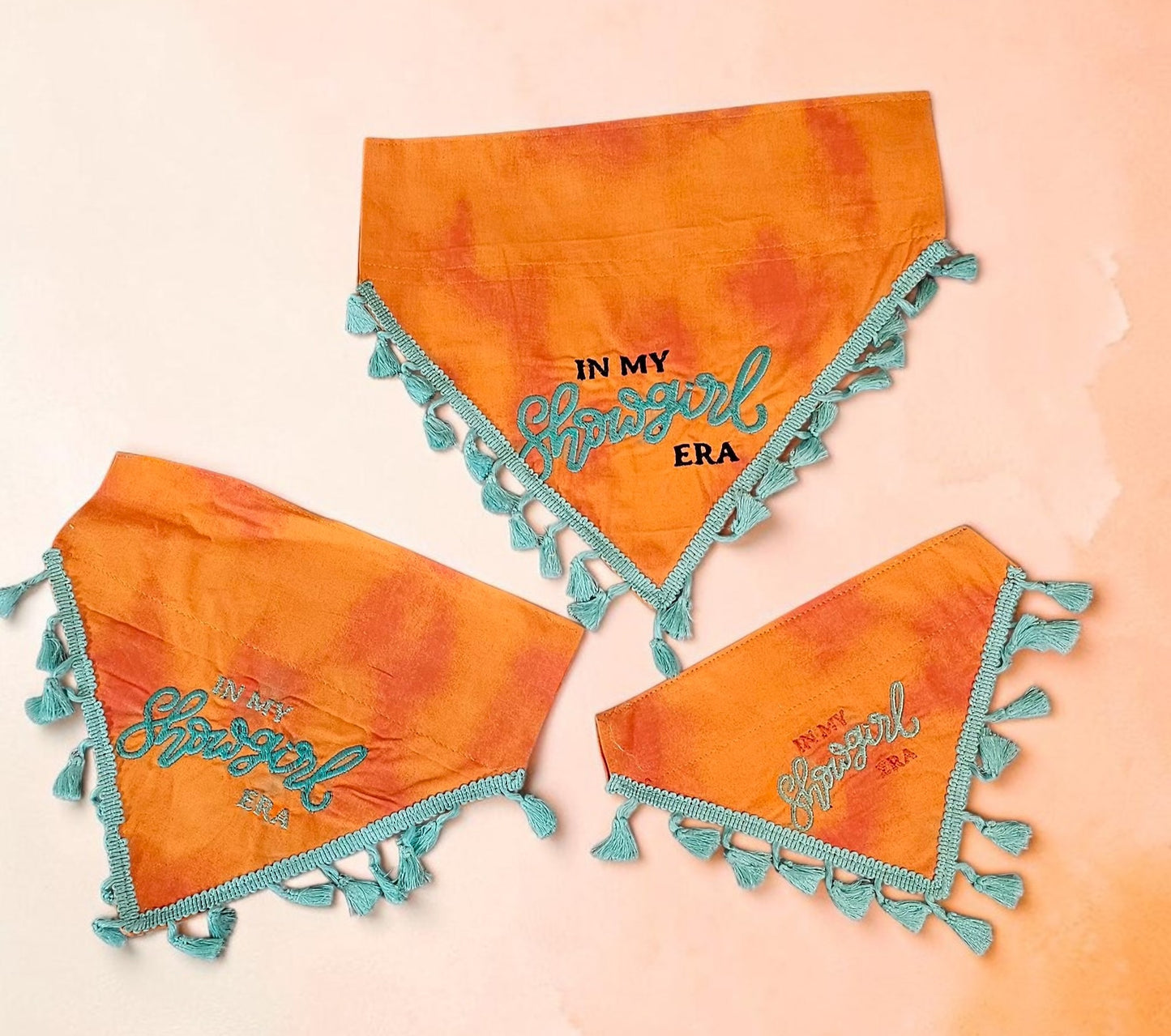 Showgirl era tassel bandana, life of a showgirl pet bandana, slip on dog bandana