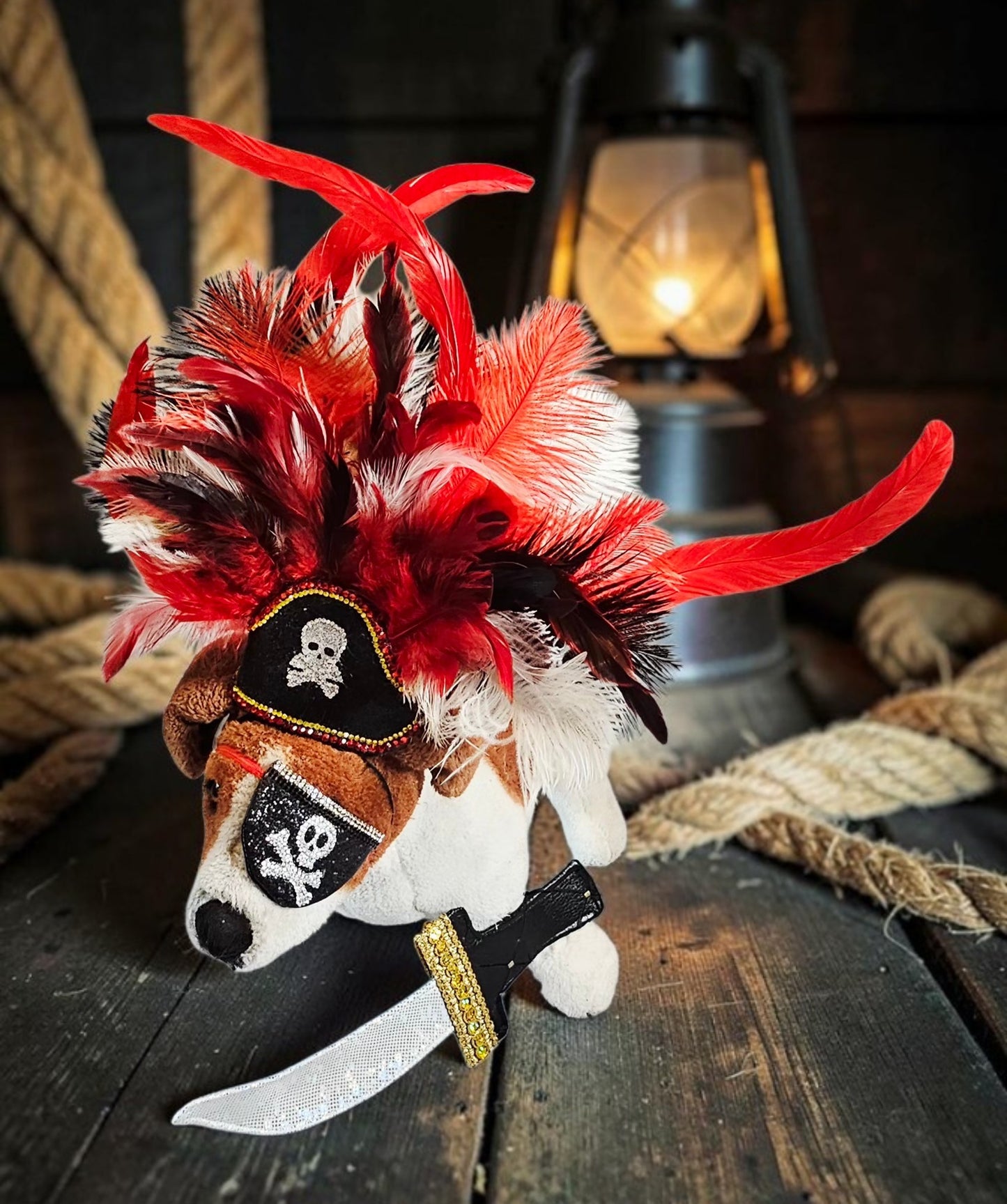 Pet Pirate hat, pet pirate sword, pet pirate patch, pirate pet costume
