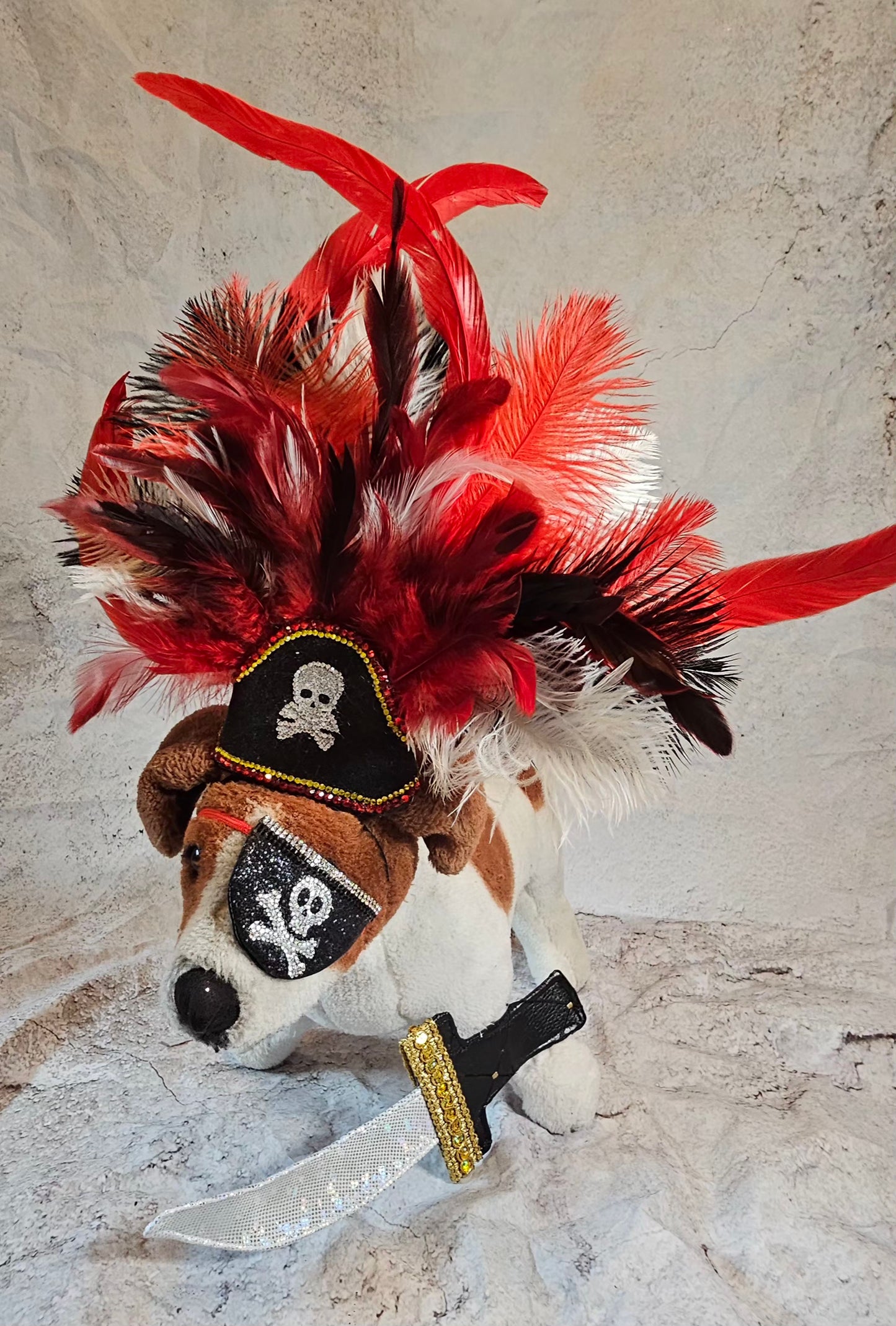 Pet Pirate hat, pet pirate sword, pet pirate patch, pirate pet costume