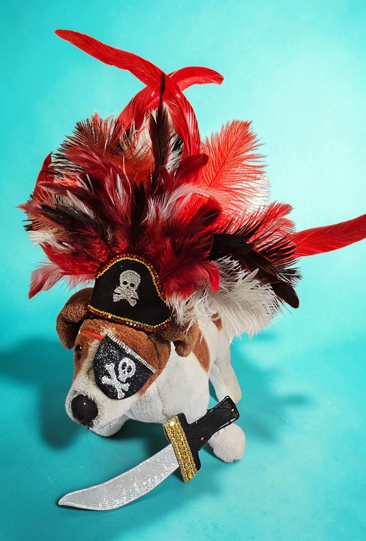 Pet Pirate hat, pet pirate sword, pet pirate patch, pirate pet costume