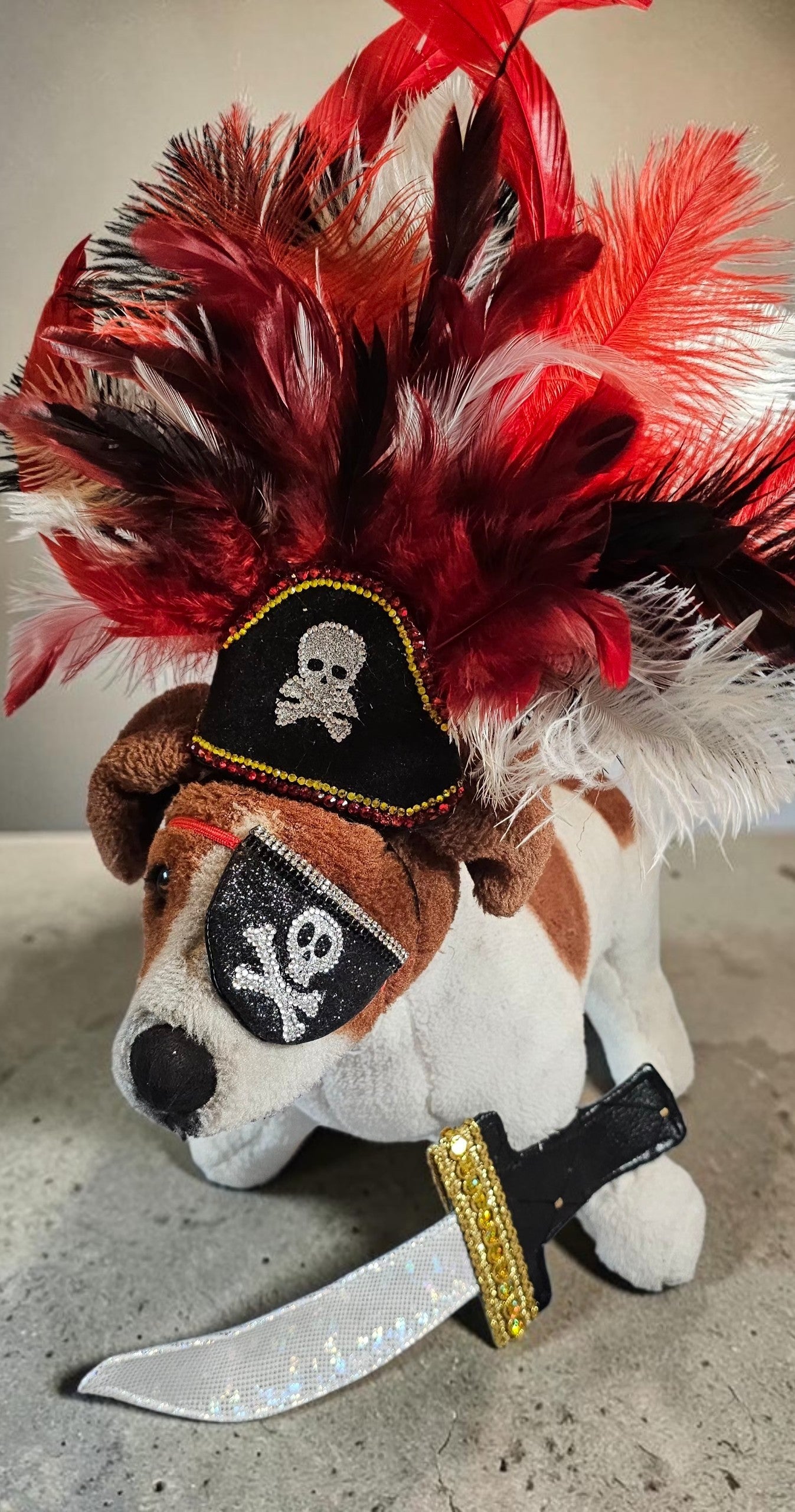Pet Pirate hat, pet pirate sword, pet pirate patch, pirate pet costume