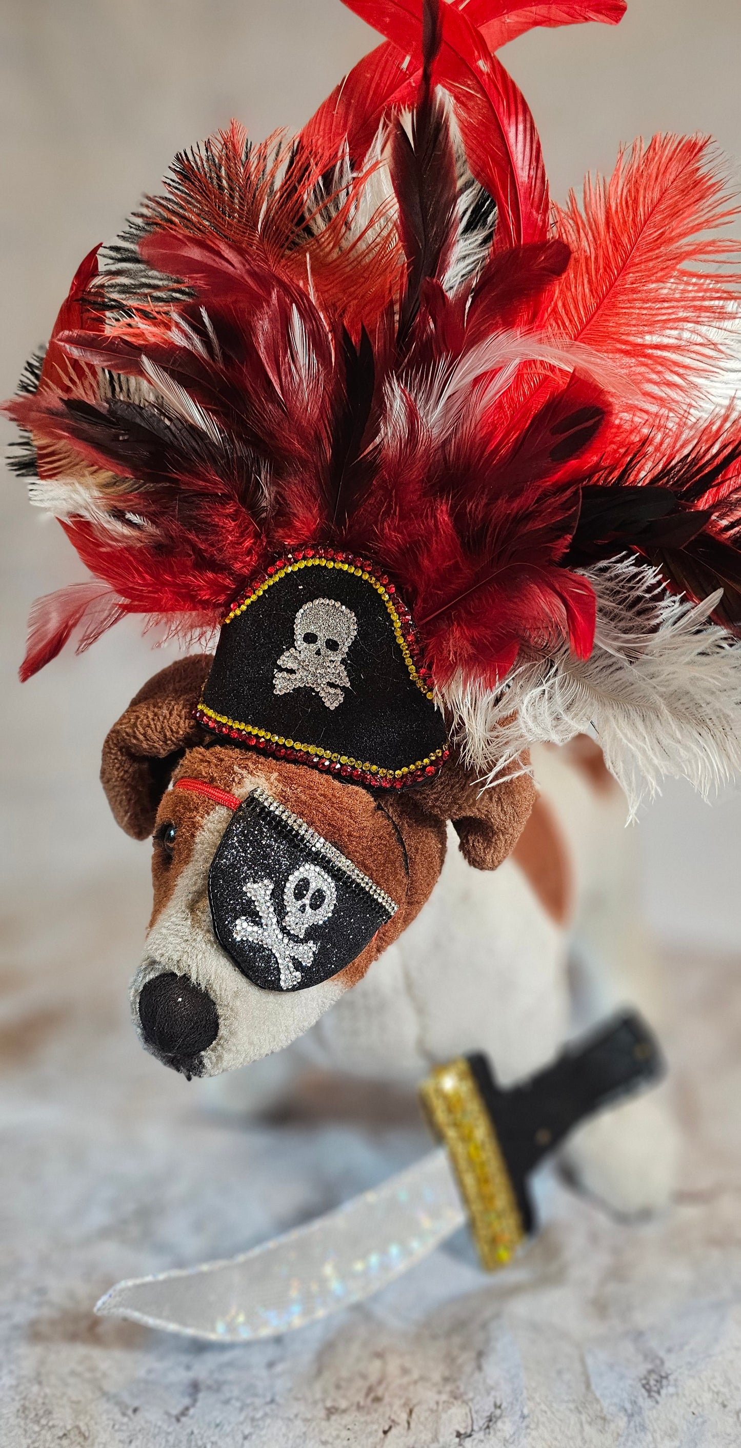 Pet Pirate hat, pet pirate sword, pet pirate patch, pirate pet costume