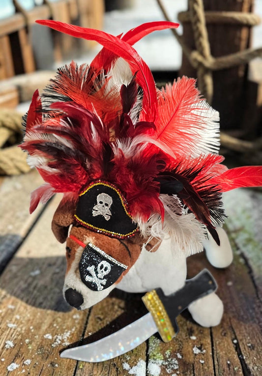 Pet Pirate hat, pet pirate sword, pet pirate patch, pirate pet costume