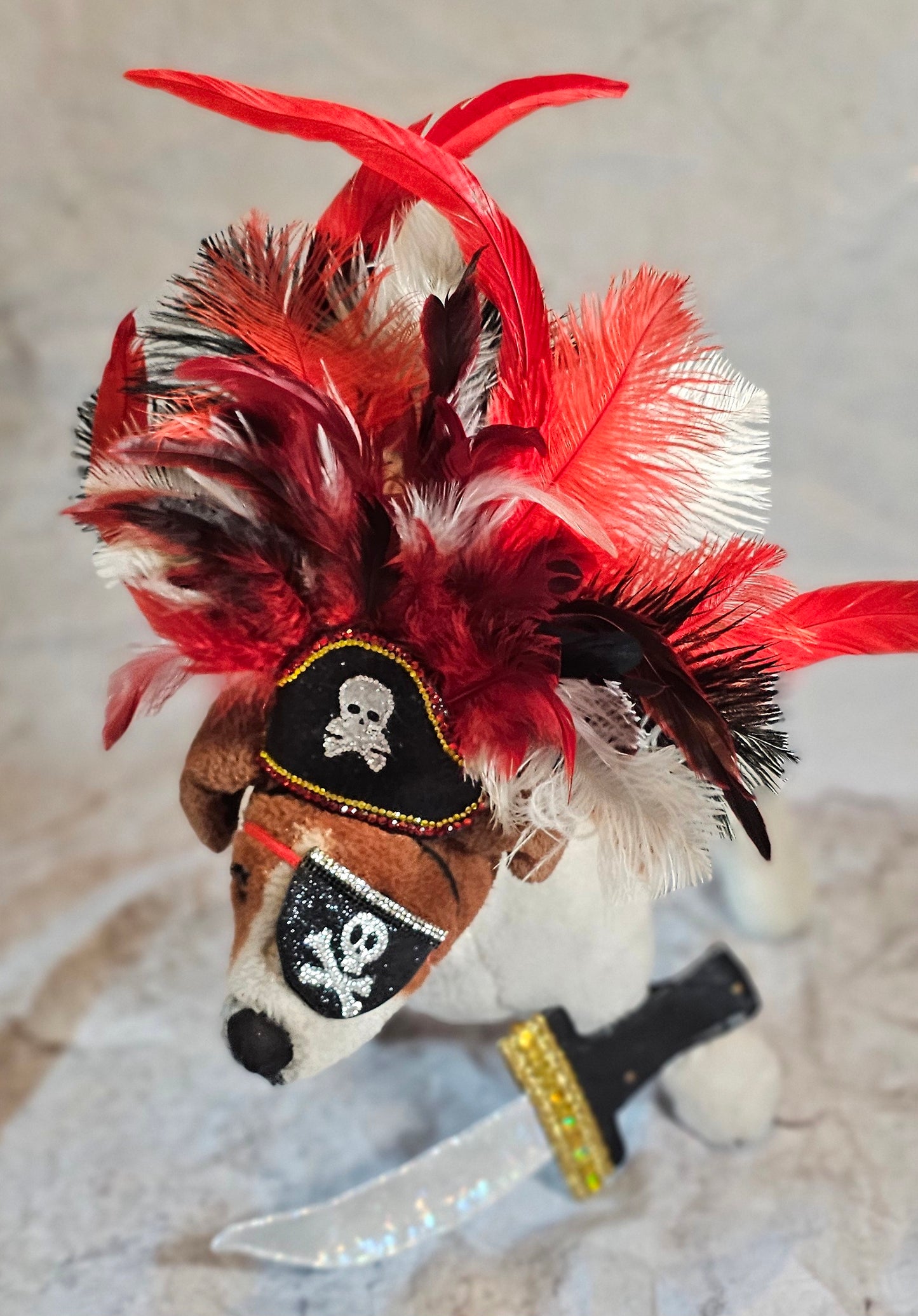 Pet Pirate hat, pet pirate sword, pet pirate patch, pirate pet costume
