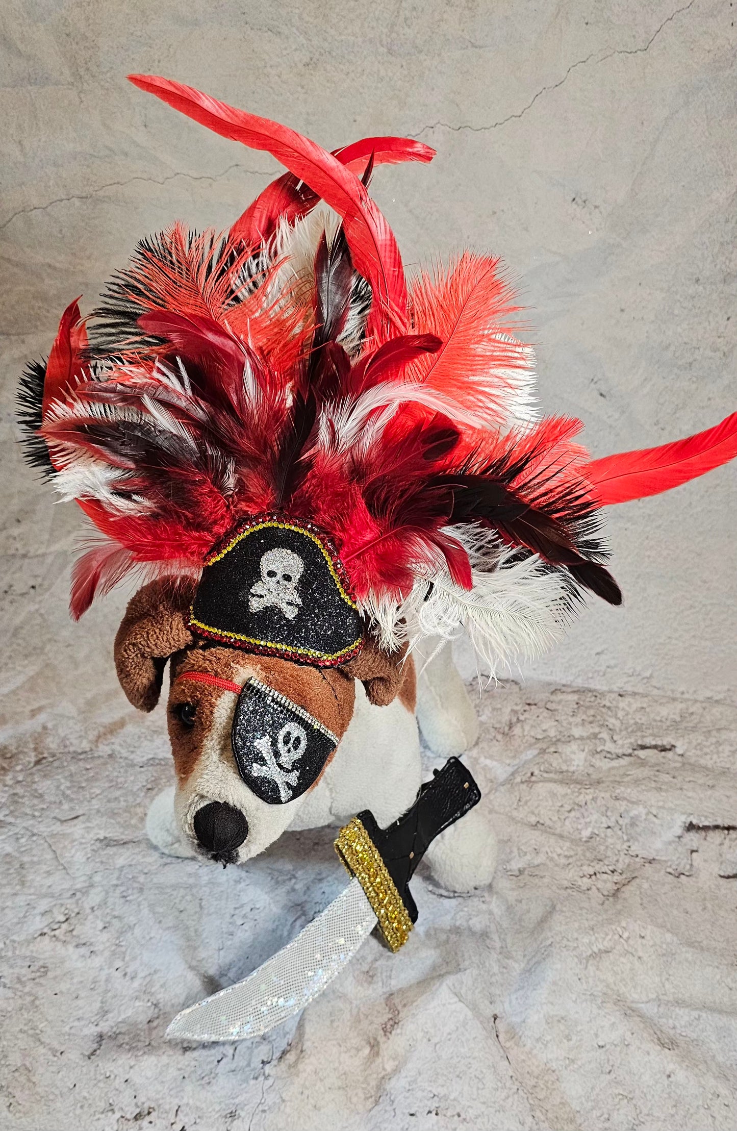 Pet Pirate hat, pet pirate sword, pet pirate patch, pirate pet costume