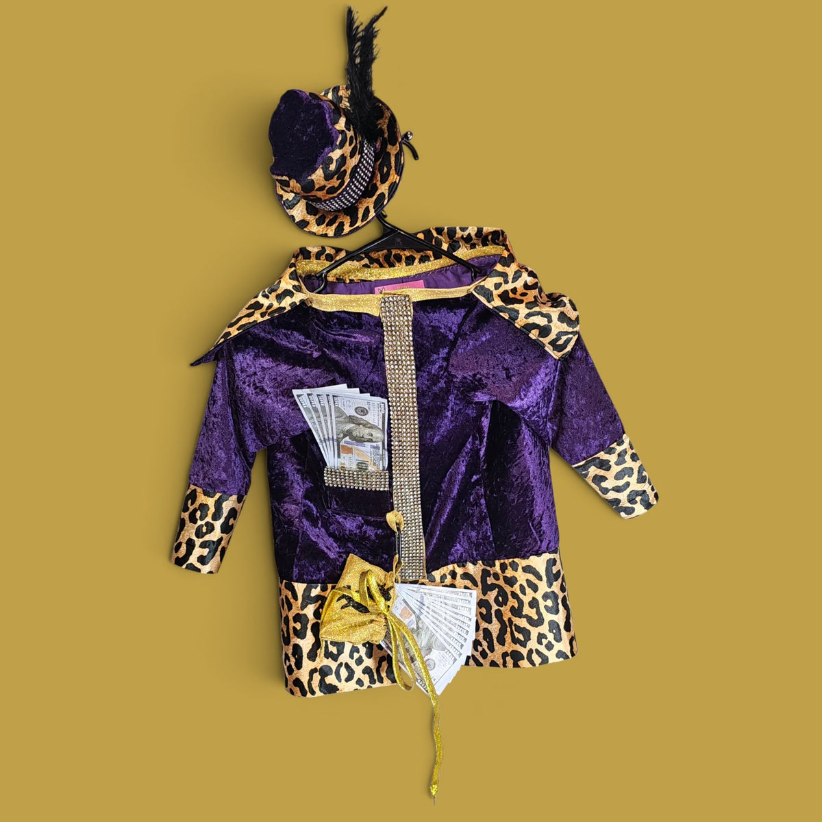 Pimp pet costume, pimp dog costume, gangster pet costume, gangster dog suit
