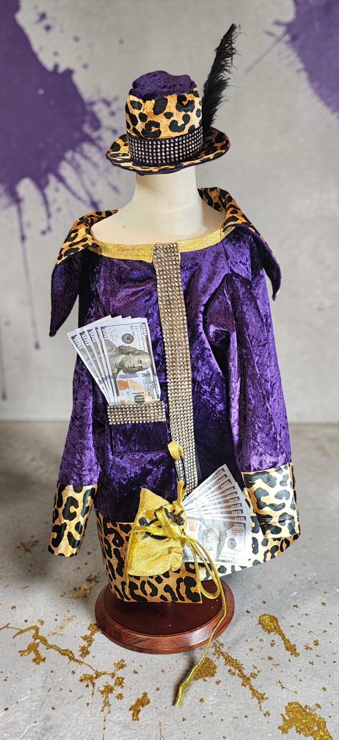 Pimp pet costume, pimp dog costume, gangster pet costume, gangster dog suit