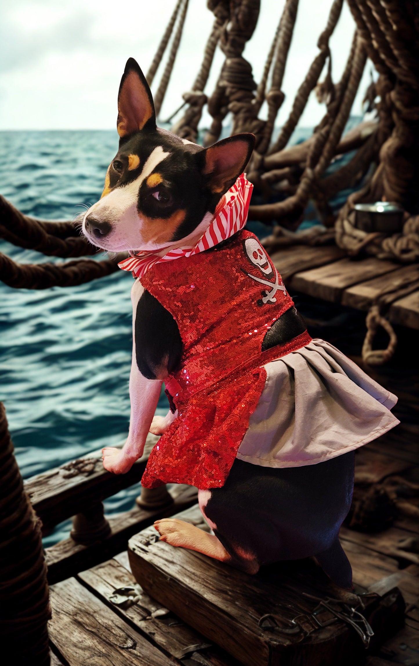Pet Pirate female Costume, Dog Pirate Costume, Pirate pet costume, Pirate cat costume, female Pirate pet, Pirate pet dress