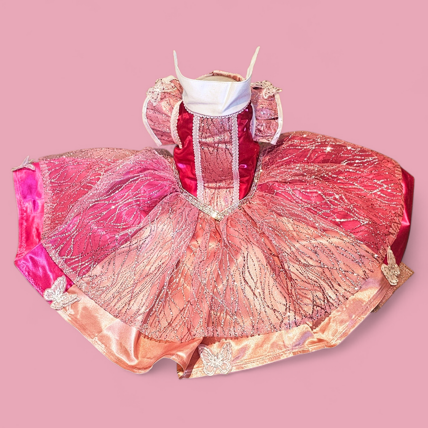 Princess Pet Dress, Princess pink pet dress, glitter pink dog dress