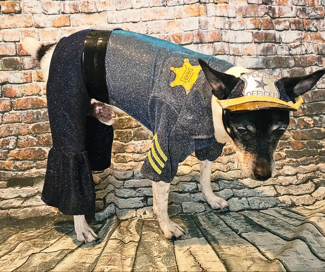 Police Officer Pet Body Suit, cop pet body suit, police officer pet costume