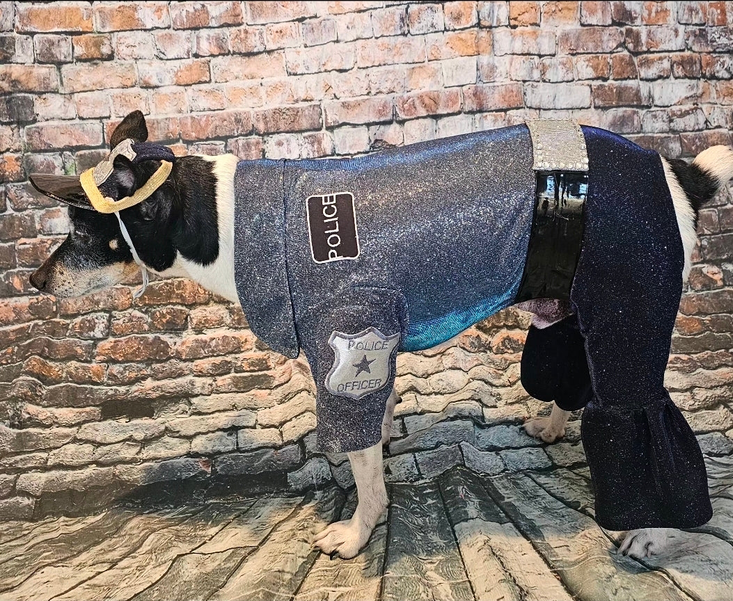 Police Officer Pet Body Suit, cop pet body suit, police officer pet costume