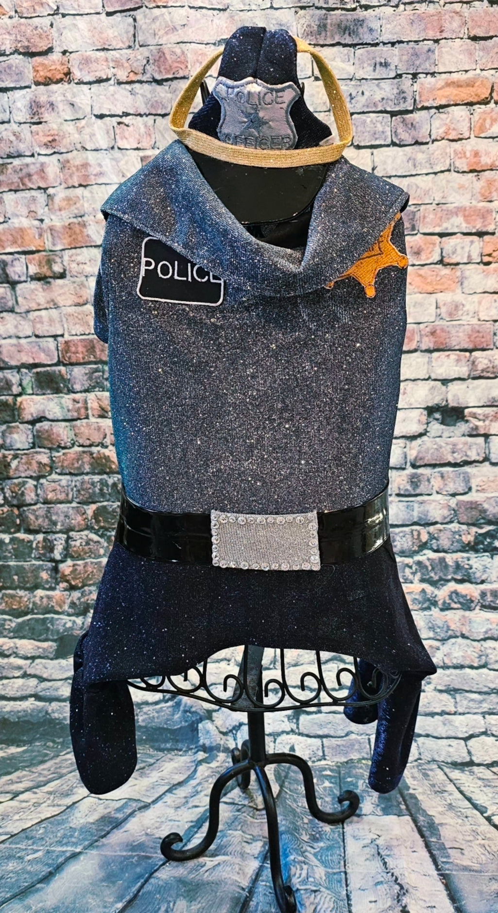 Police Officer Pet Body Suit, cop pet body suit, police officer pet costume
