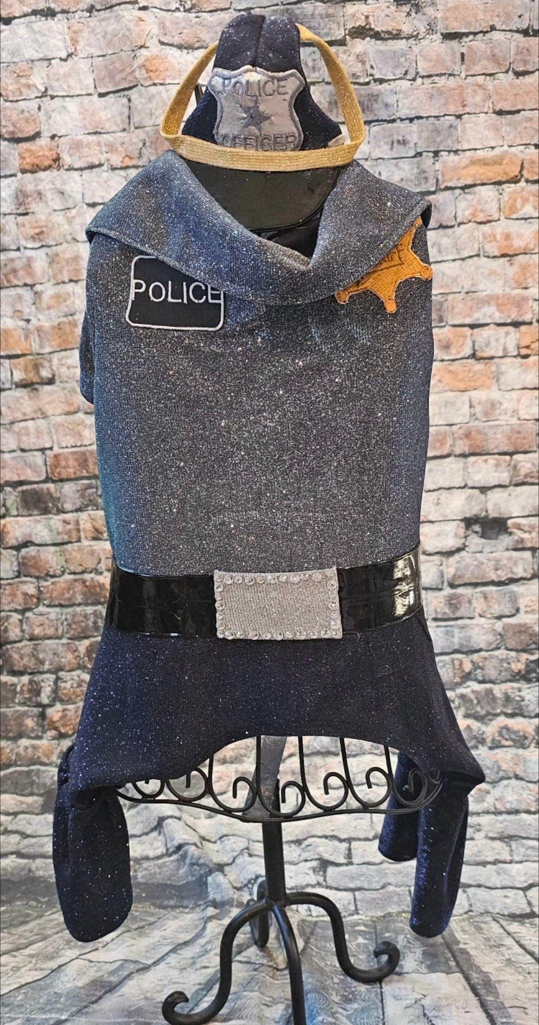 Police Officer Pet Body Suit, cop pet body suit, police officer pet costume