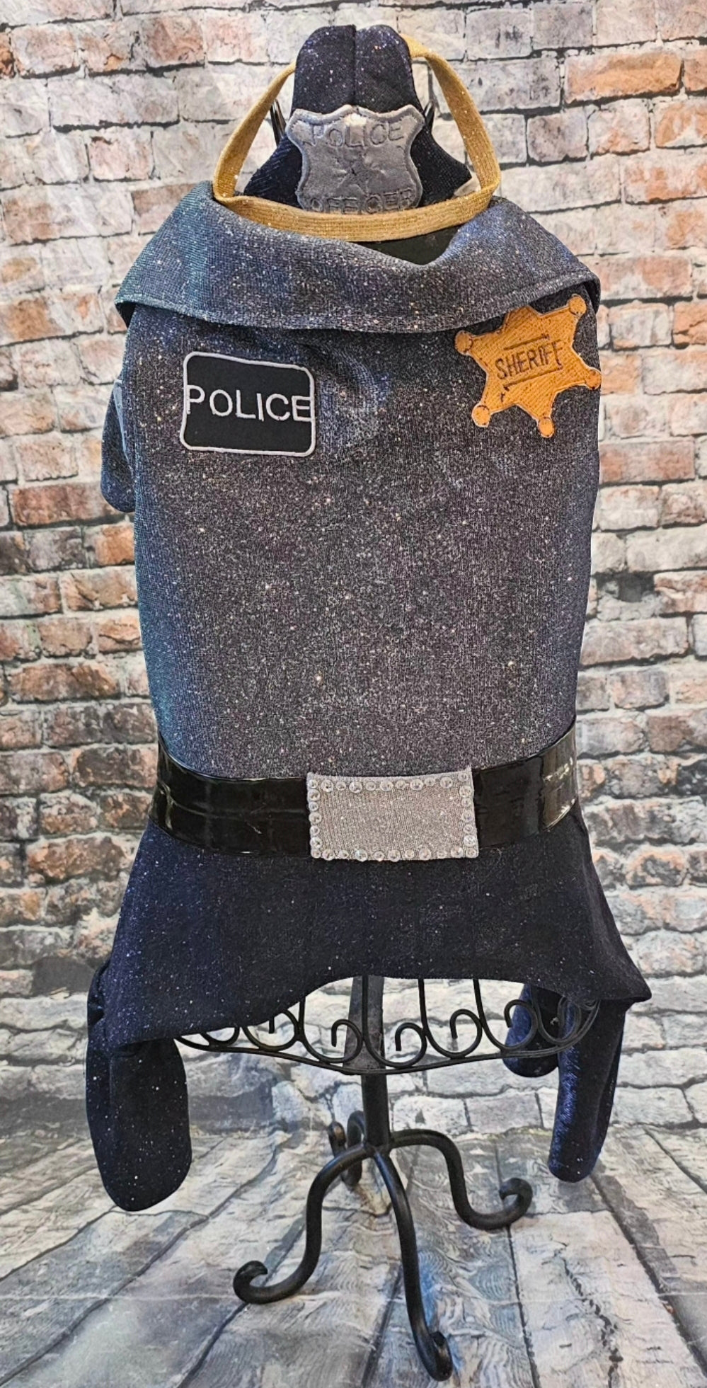 Police Officer Pet Body Suit, cop pet body suit, police officer pet costume