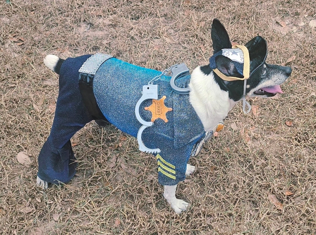 Police Officer Pet Body Suit, cop pet body suit, police officer pet costume
