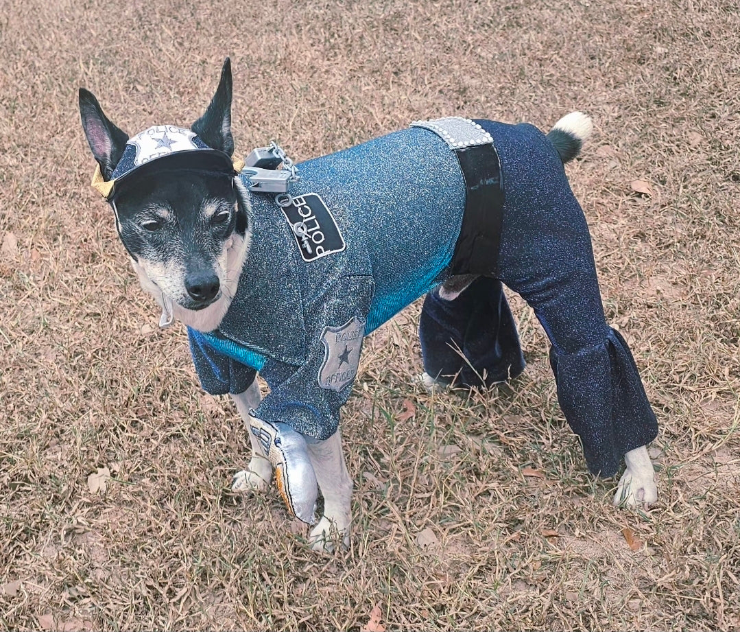 Police Officer Pet Body Suit, cop pet body suit, police officer pet costume