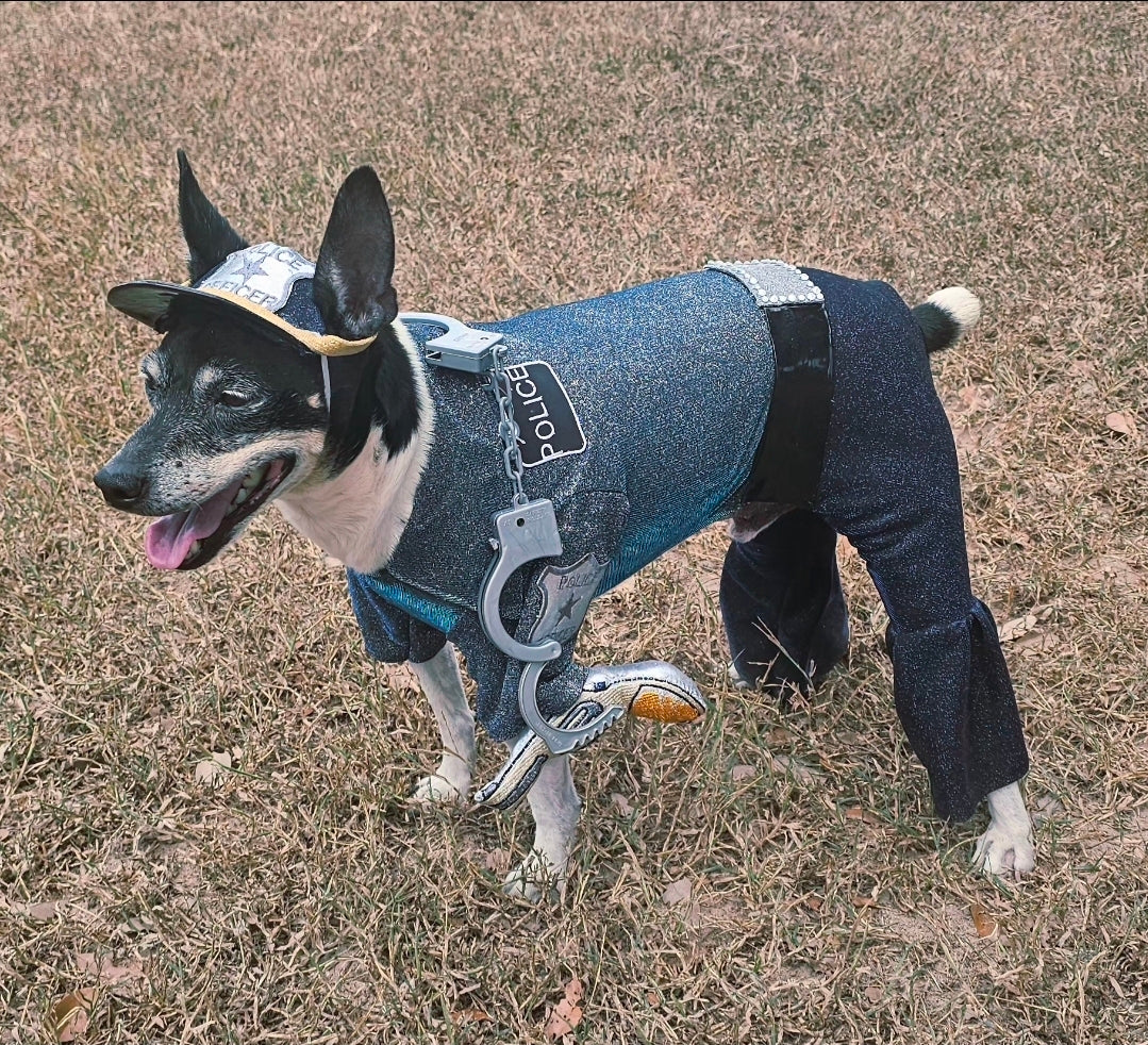 Police Officer Pet Body Suit, cop pet body suit, police officer pet costume