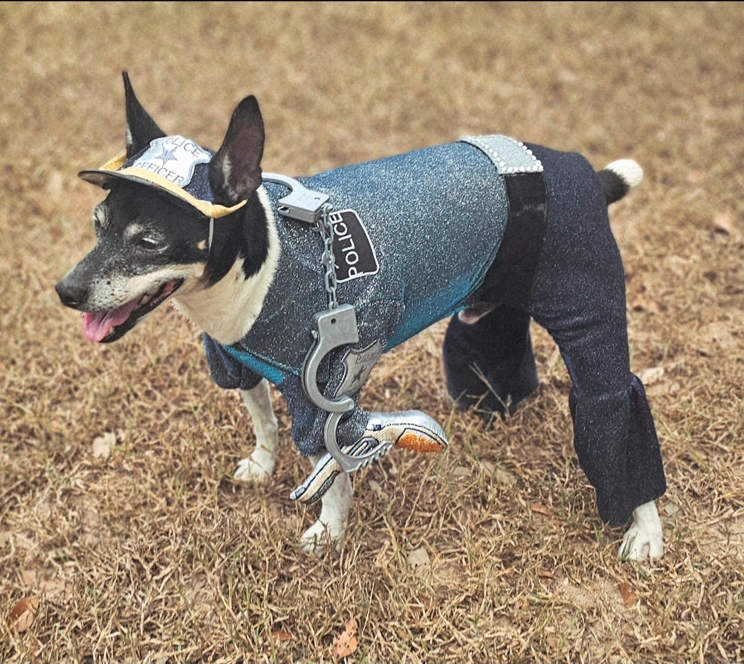 Police Officer Pet Body Suit, cop pet body suit, police officer pet costume