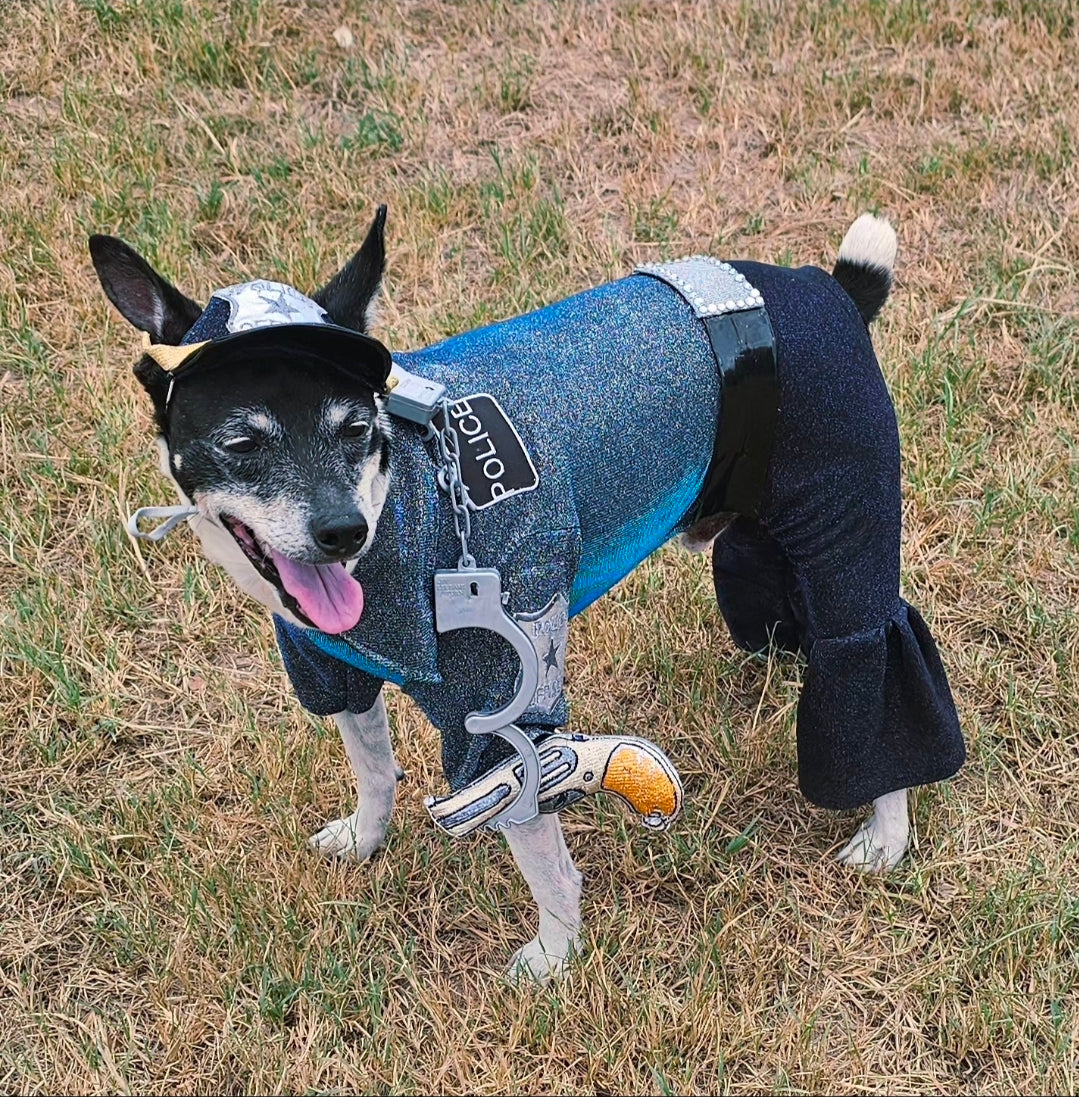 Police Officer Pet Body Suit, cop pet body suit, police officer pet costume