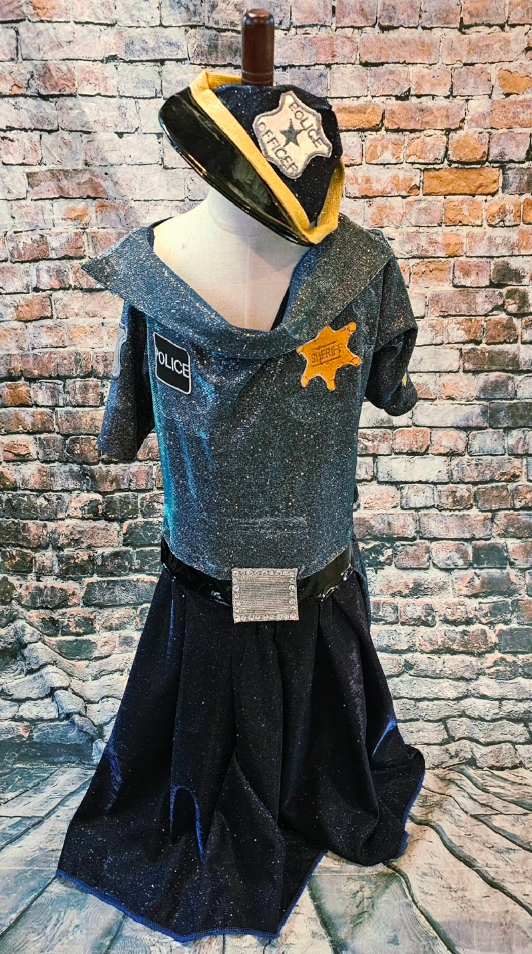 Police Officer pet dress, cop pet dress, Police officer dog costume, police officer cat costume