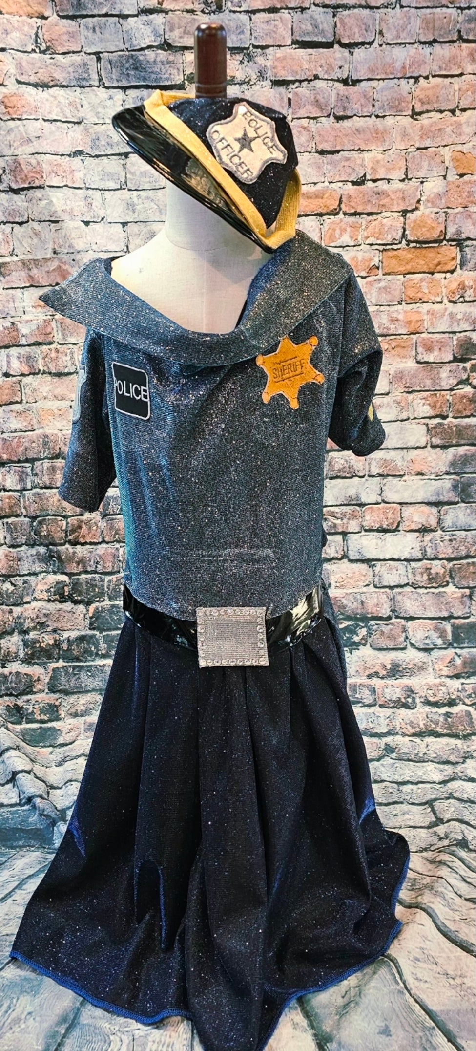 Police Officer pet dress, cop pet dress, Police officer dog costume, police officer cat costume