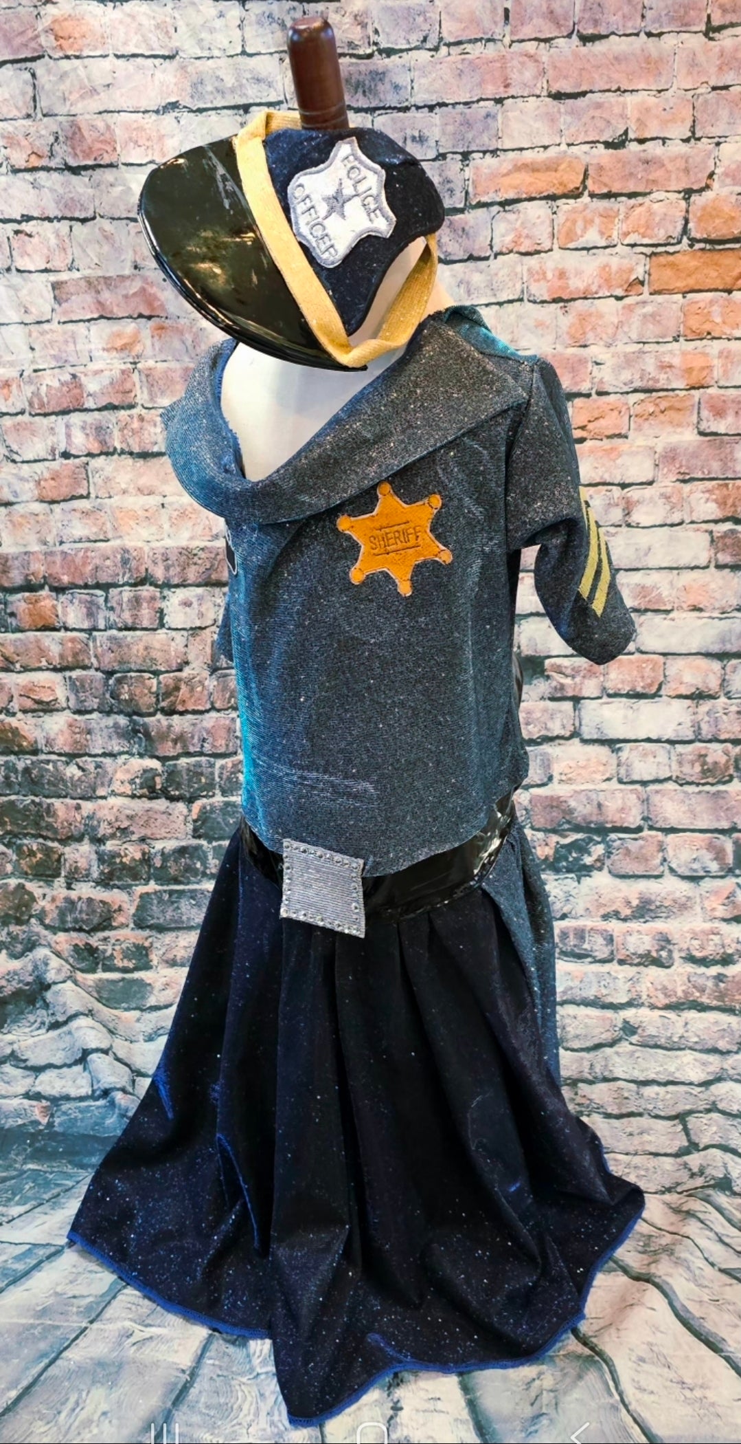 Police Officer pet dress, cop pet dress, Police officer dog costume, police officer cat costume