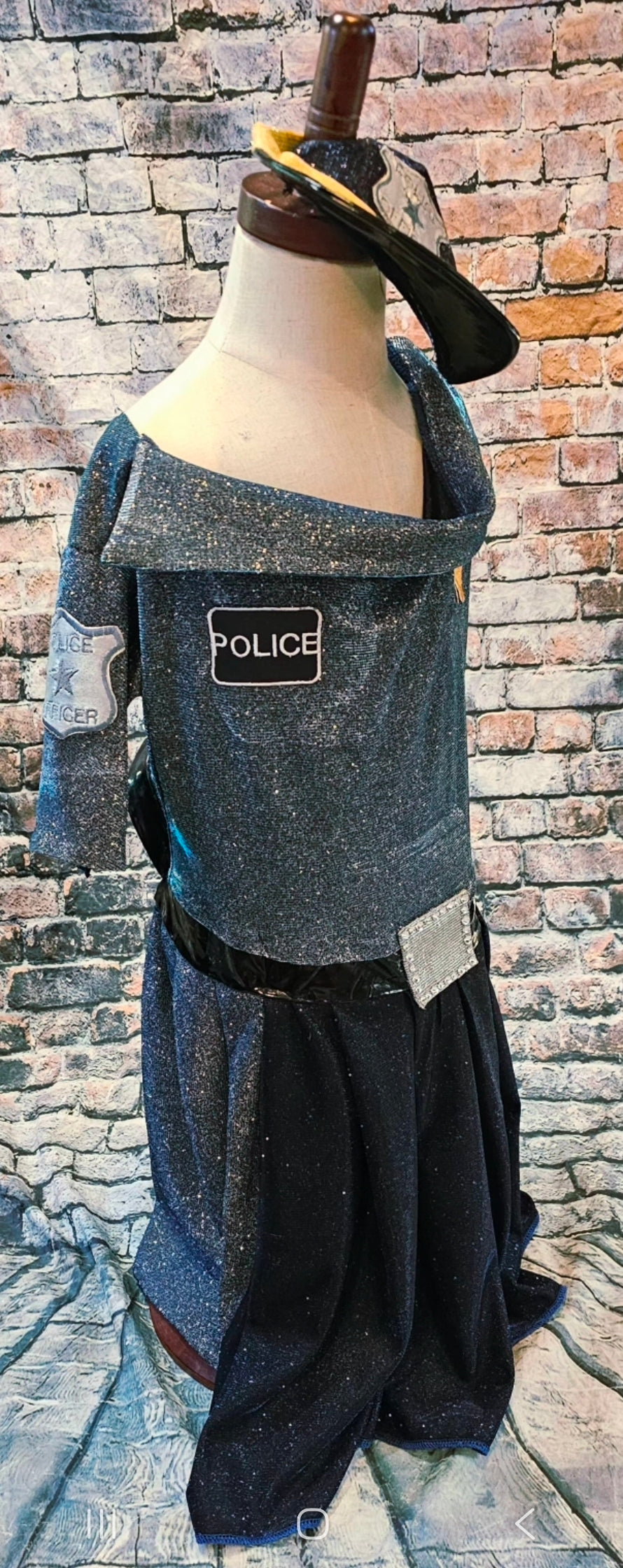 Police Officer pet dress, cop pet dress, Police officer dog costume, police officer cat costume