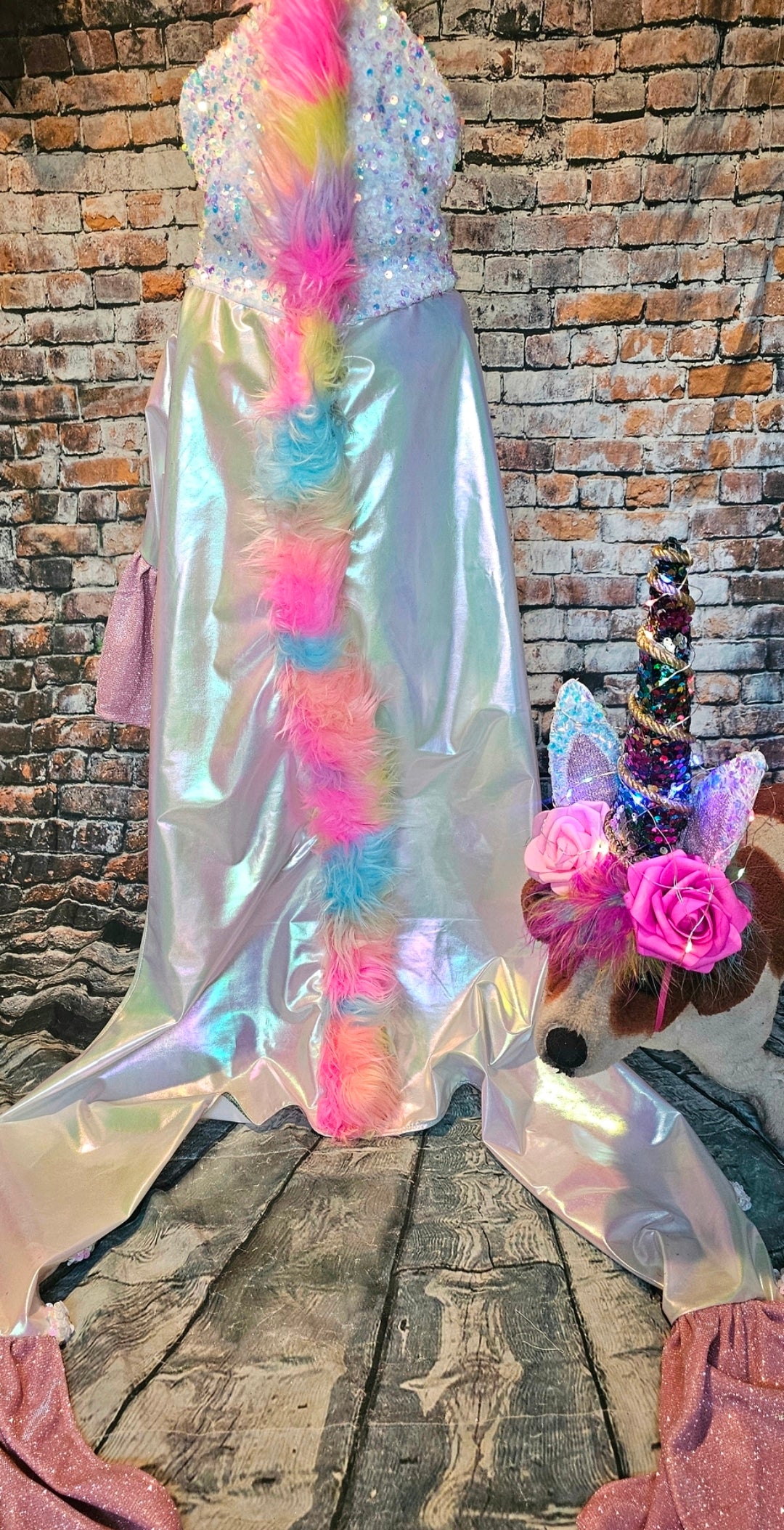 Unicorn light-up pet costume, Unicorn dog costume