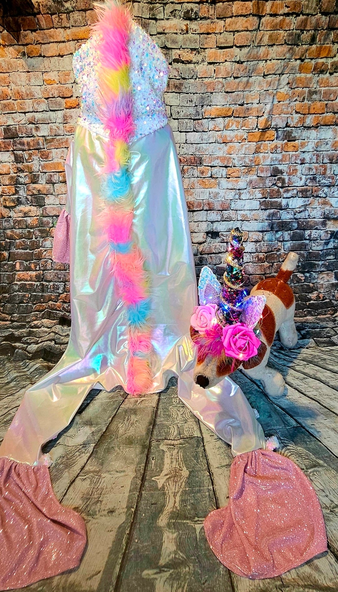 Unicorn light-up pet costume, Unicorn dog costume