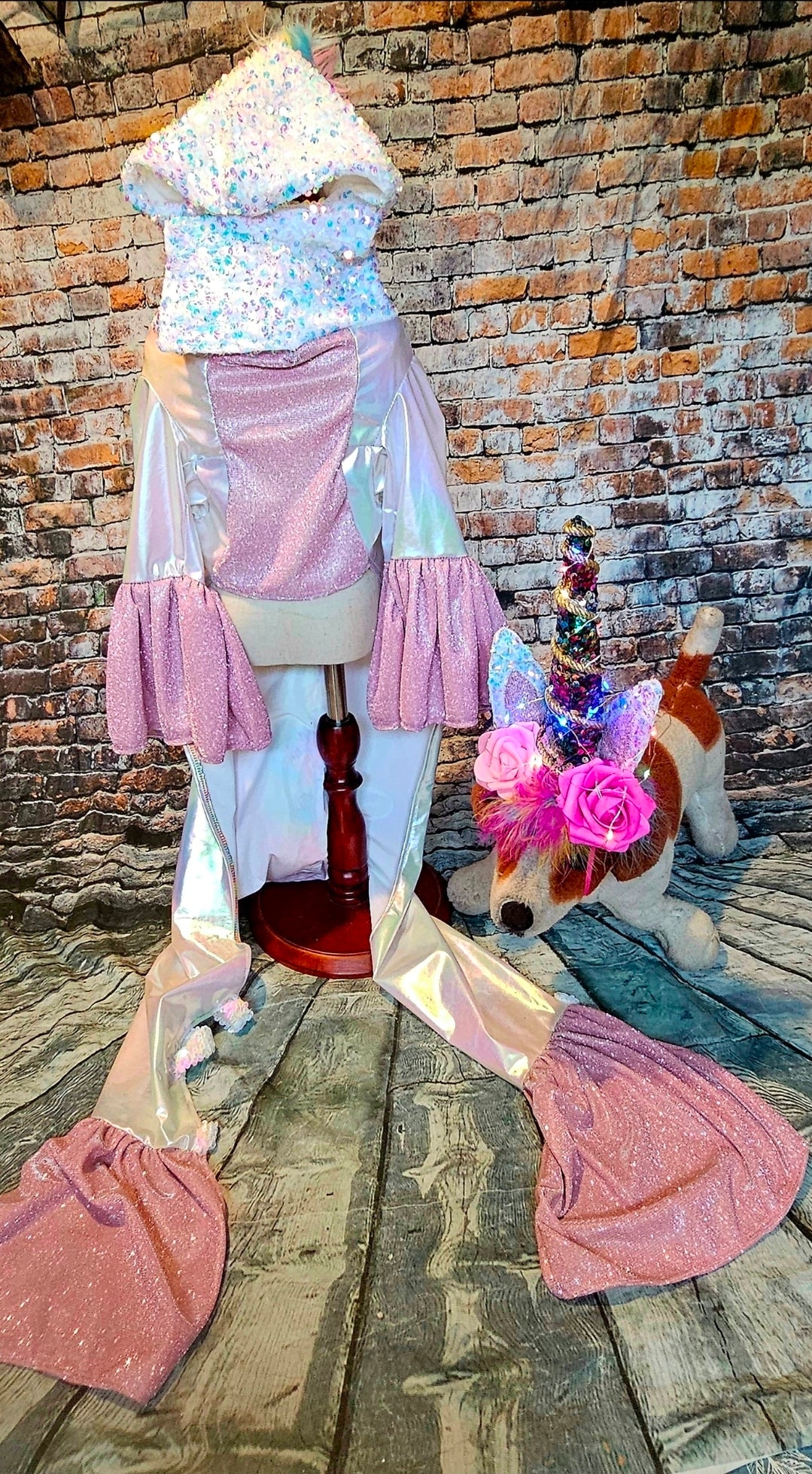 Unicorn light-up pet costume, Unicorn dog costume