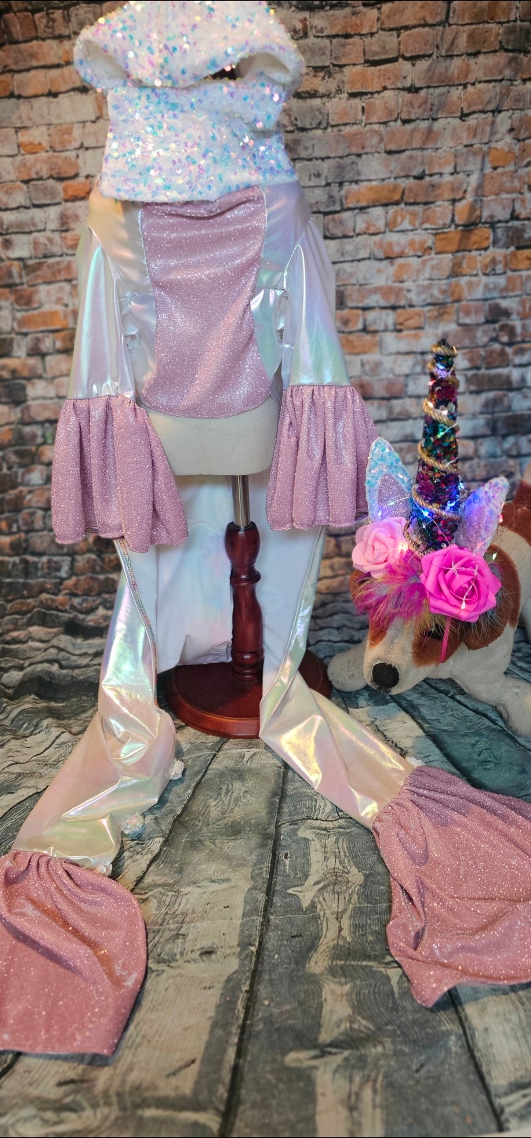 Unicorn light-up pet costume, Unicorn dog costume