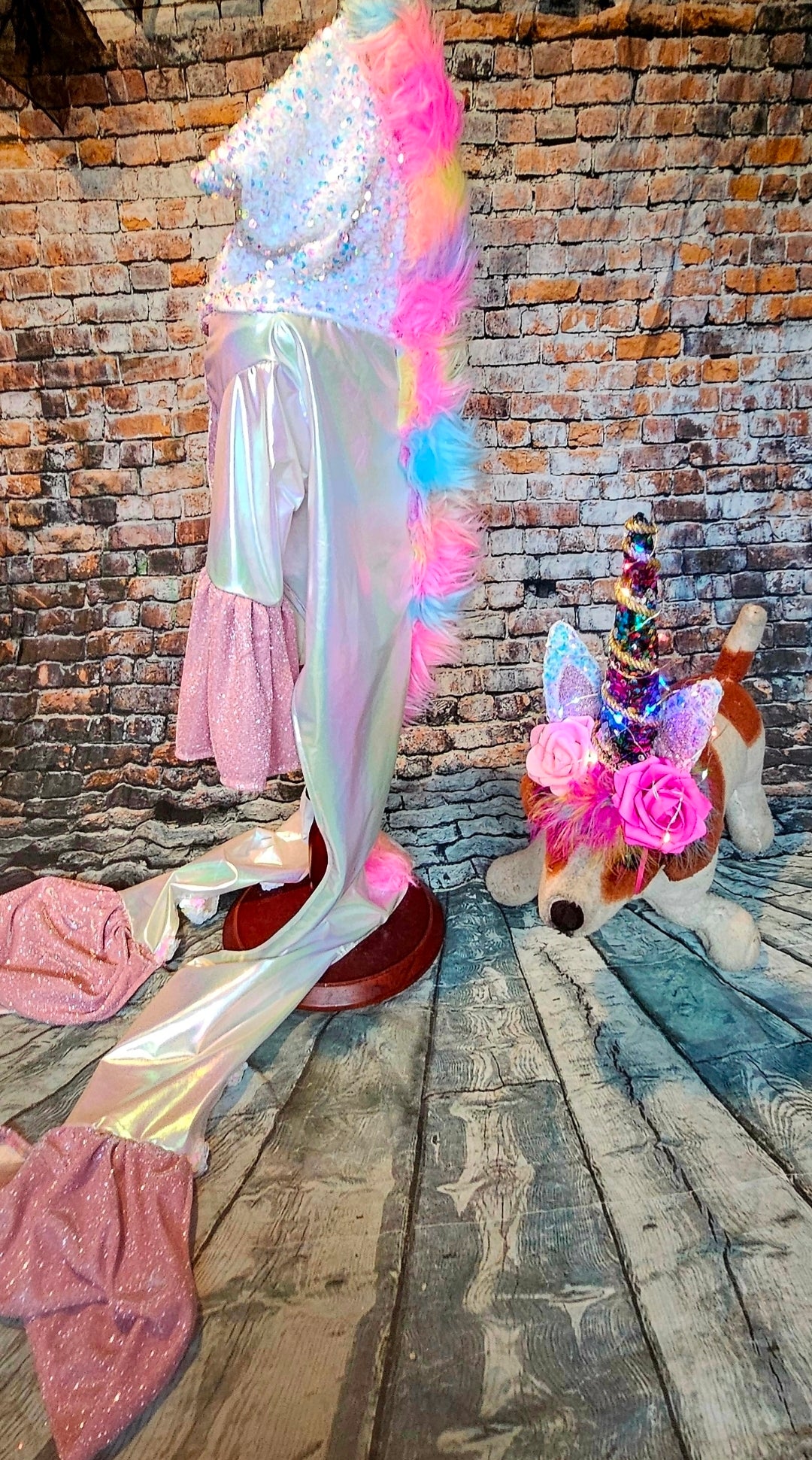 Unicorn light-up pet costume, Unicorn dog costume