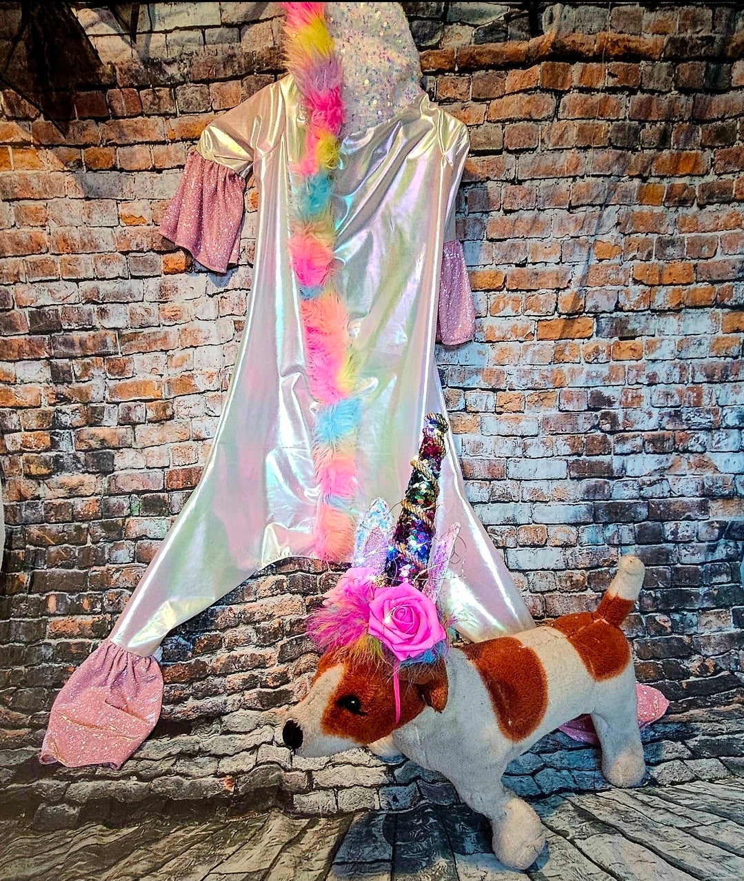 Unicorn light-up pet costume, Unicorn dog costume