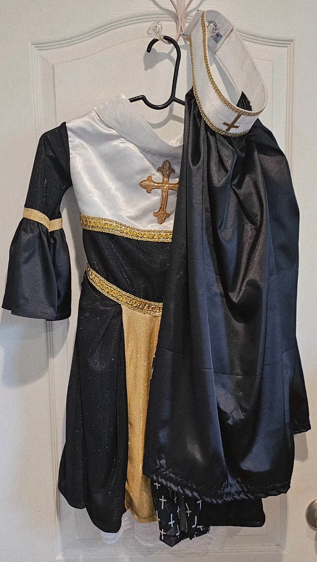 Nun pet costume, glitter nun pet costume, nun dog costume, nun cat costume