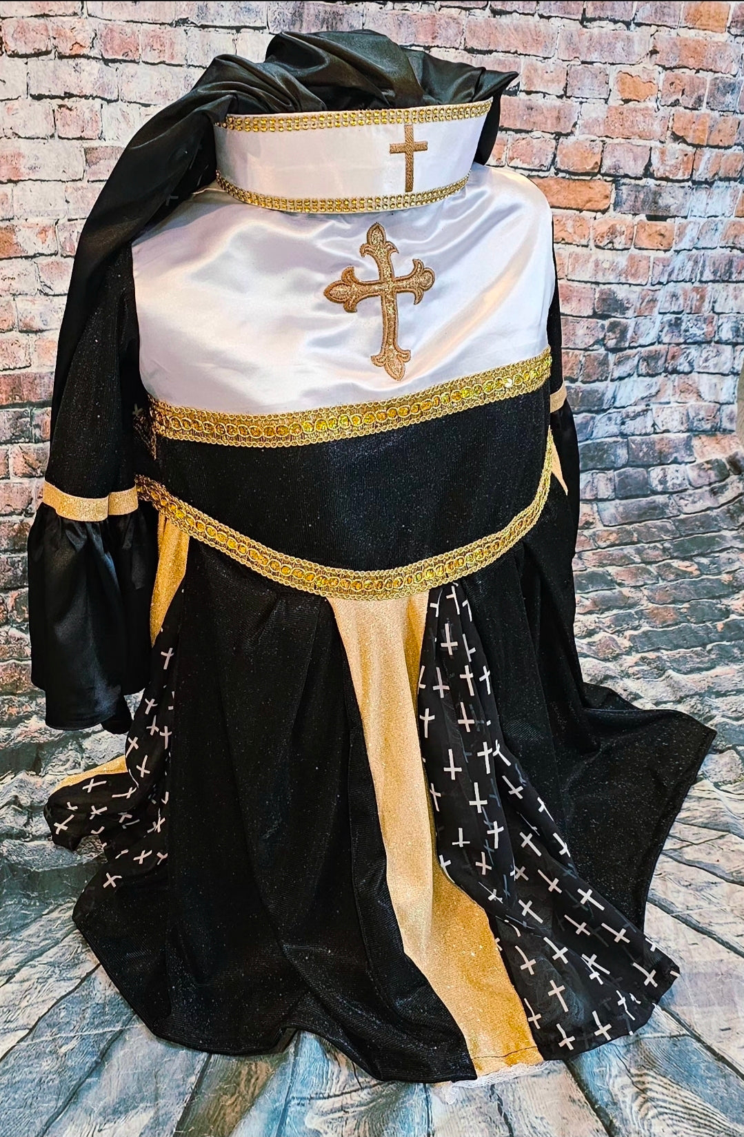 Nun pet costume, glitter nun pet costume, nun dog costume, nun cat costume