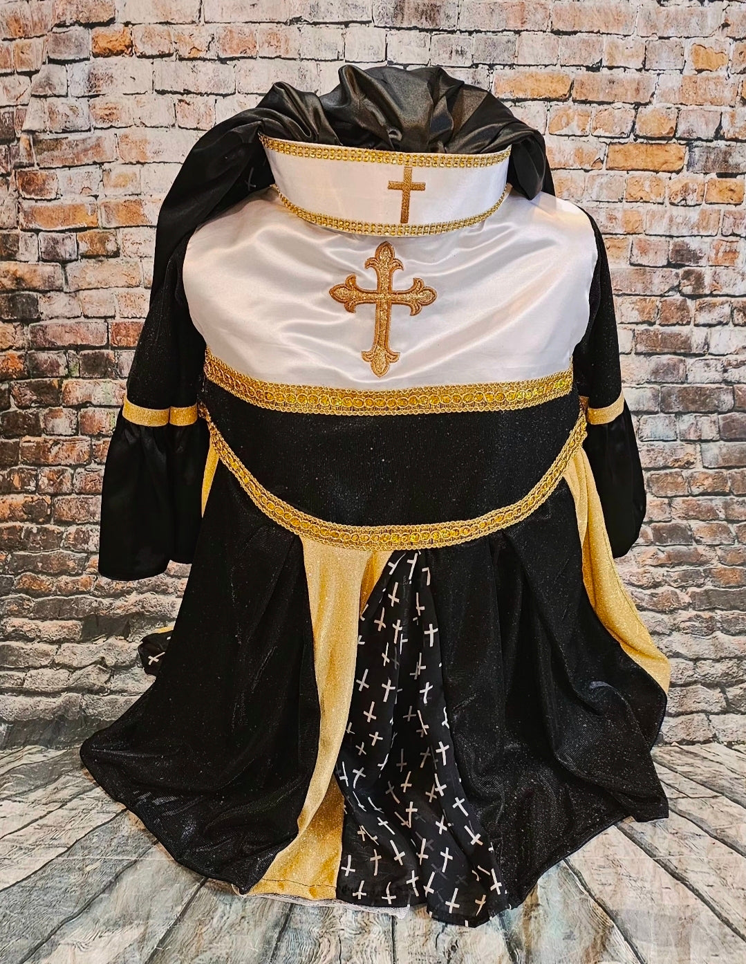 Nun pet costume, glitter nun pet costume, nun dog costume, nun cat costume