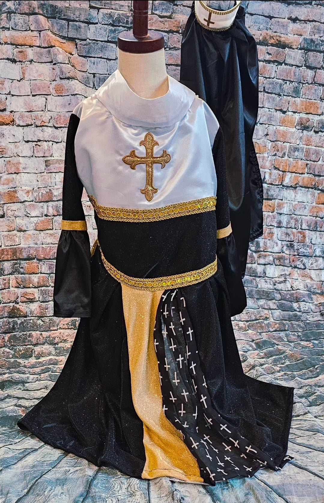 Nun pet costume, glitter nun pet costume, nun dog costume, nun cat costume