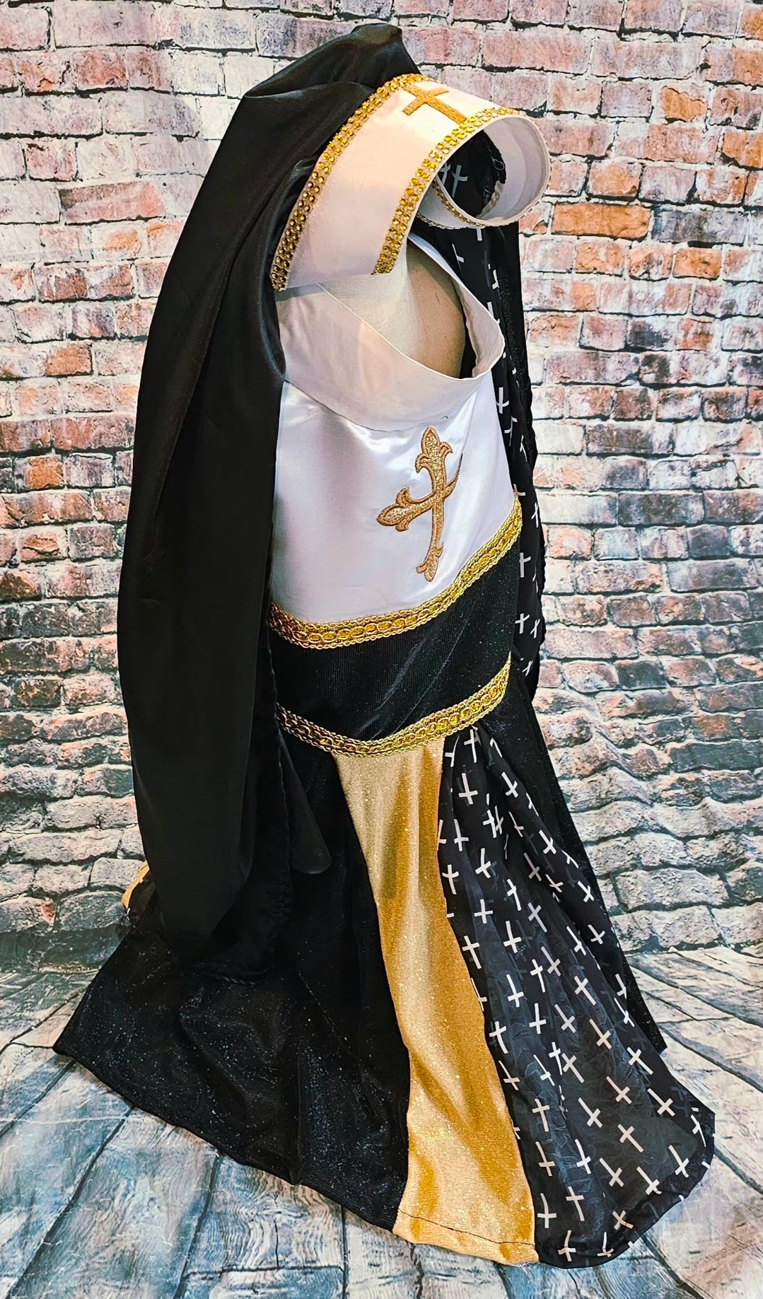 Nun pet costume, glitter nun pet costume, nun dog costume, nun cat costume