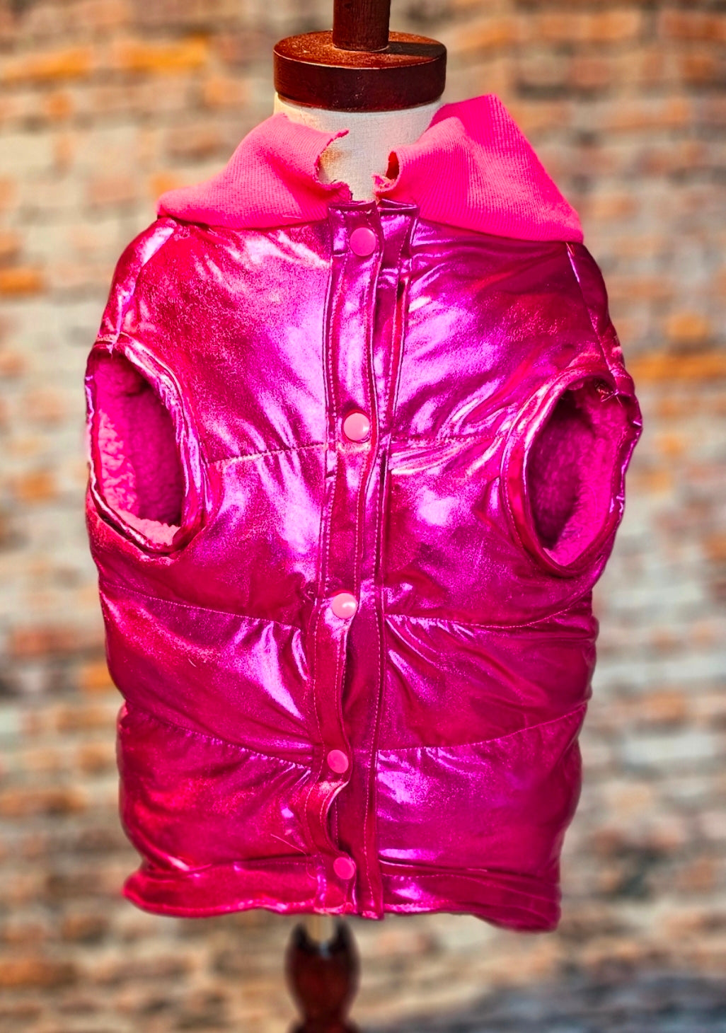 Pet puffer jacket, puffer dog jacket, metallic pet jacket, Houston texan dog jacket, pet puffer jacket, winter pet jacket, jackets for dogs