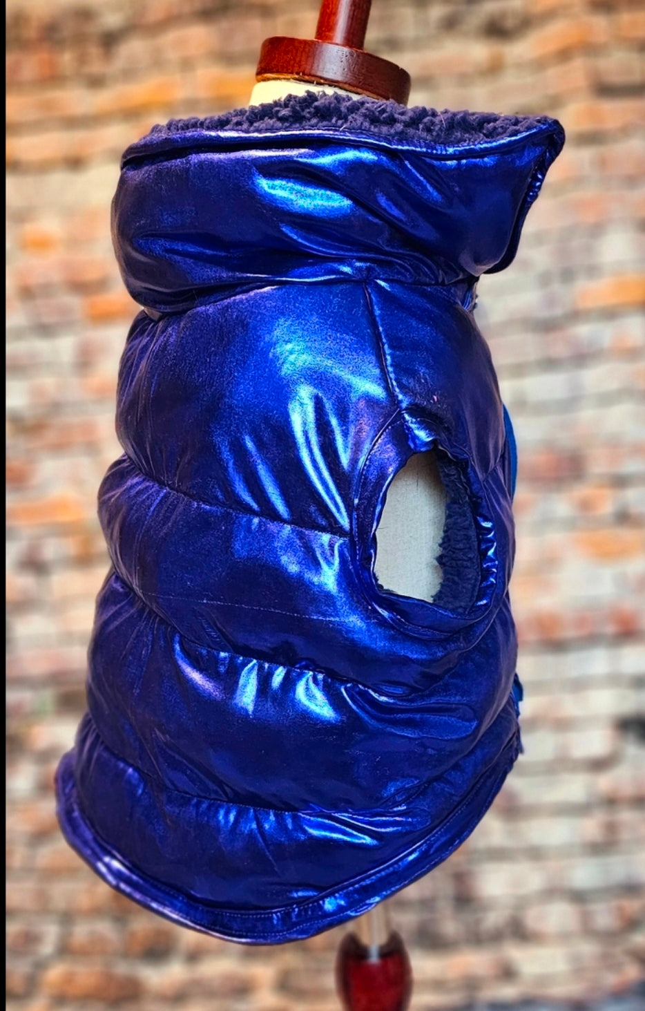 Pet puffer jacket, puffer dog jacket, metallic pet jacket, Houston texan dog jacket, pet puffer jacket, winter pet jacket, jackets for dogs